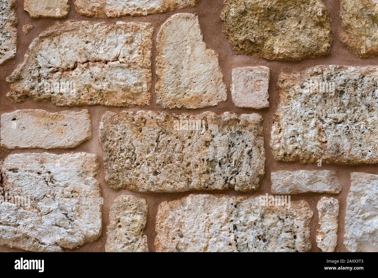 Texture of wall made of unevenly cut Jerusalem stones. jerusalem stone