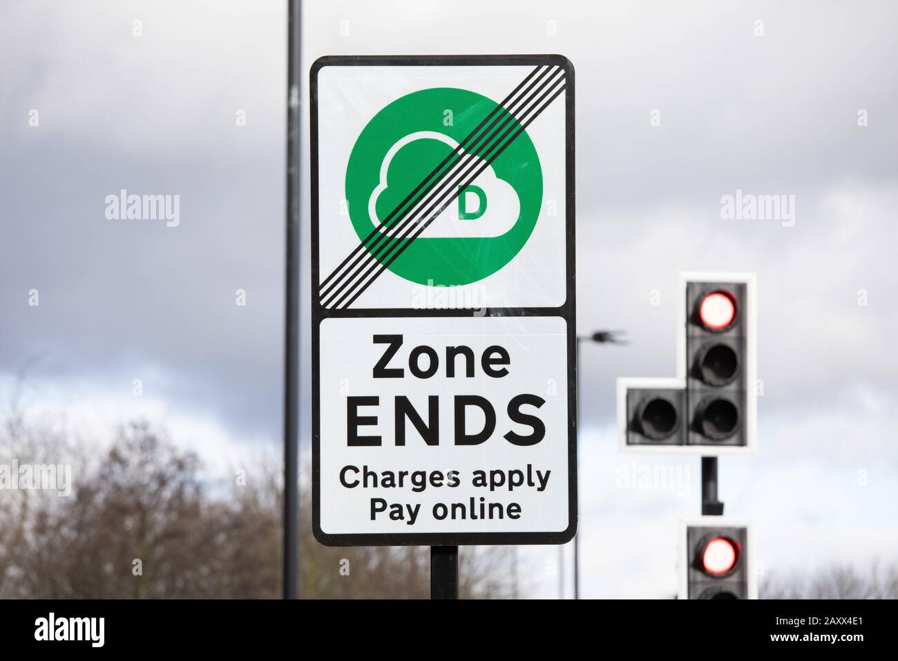 Birmingham Clean Air Zone signs installed in February 2020 before a