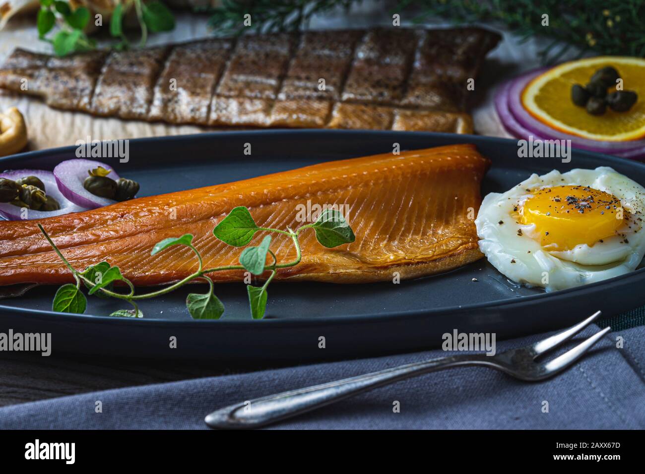 Smoked Trout fillet Stock Photo Alamy