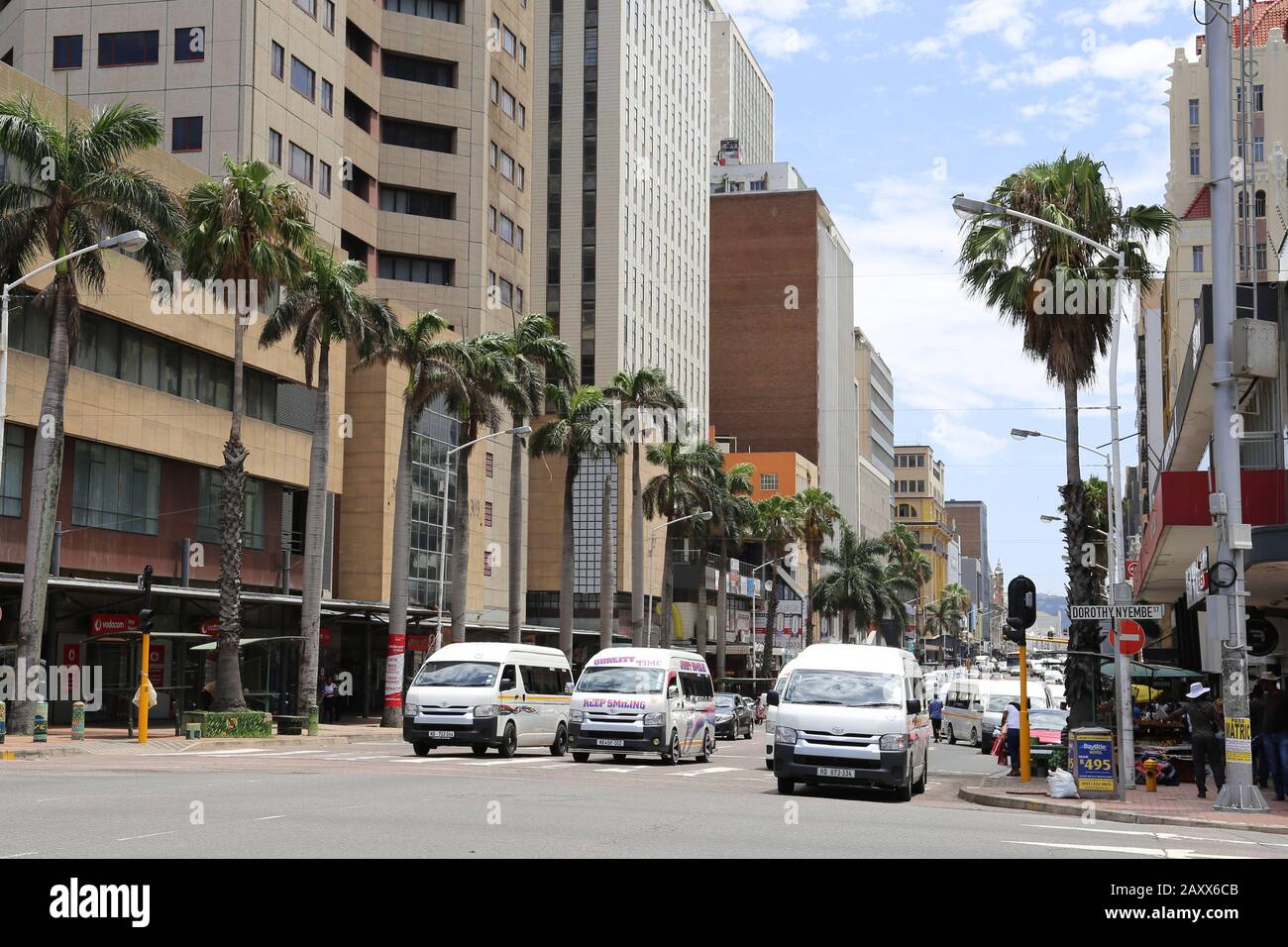 Dr Pixley Kaseme Street, Durban, KwaZulu-Natal Province, South Africa, Africa Stock Photo