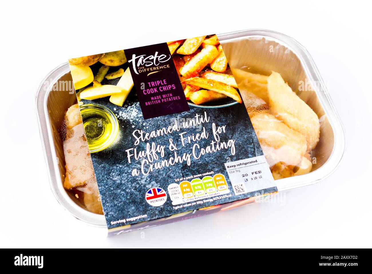 Sainsbury's Taste The Difference Triple Cook Chips in foil container