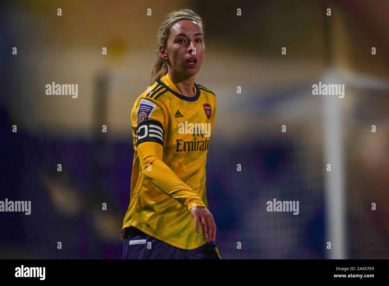 CHESTER. ENGLAND. FEB 13th: Jordan Nobbs of Arsenal in action  during the Women’s Super League game between Liverpool Women and Arsenal Women at The Deva Stadium in Chester, England. (Photo by Daniela Porcelli/SPP) Stock Photo