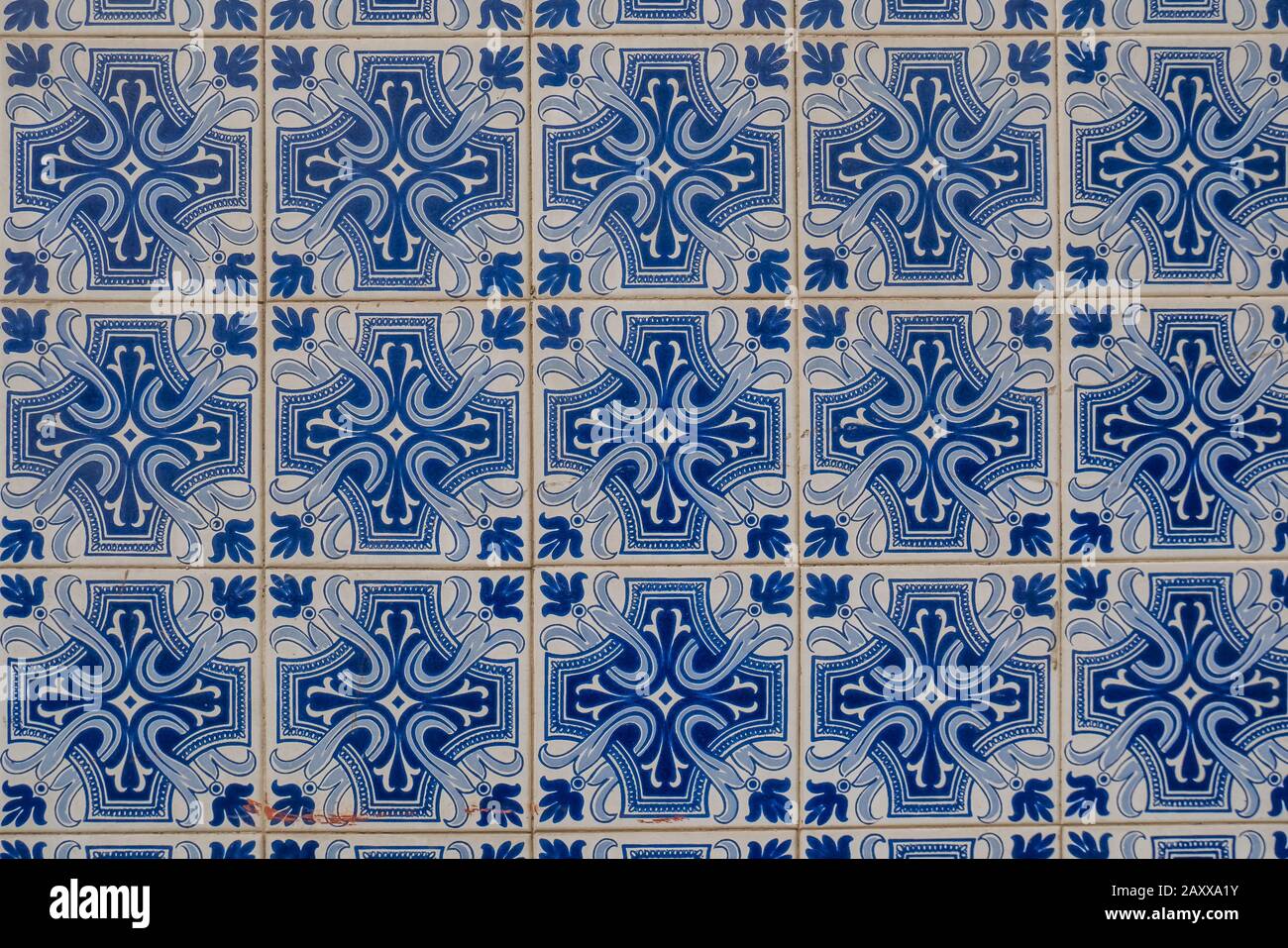 blue and white facade tiles lisbon portugal Stock Photo Alamy