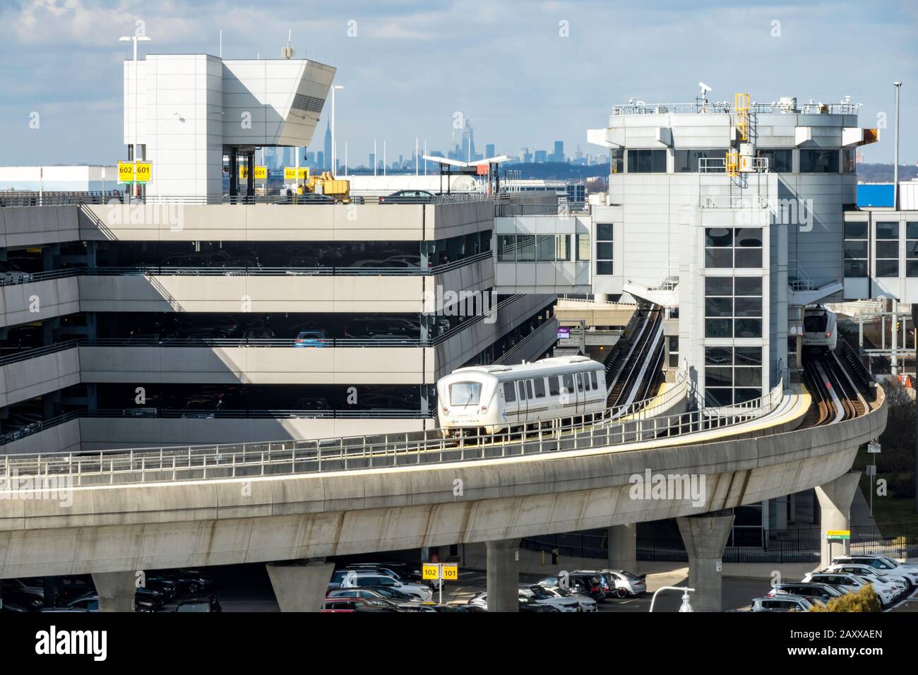 The AirTrain connects the terminals at JFK International Airport, NYC