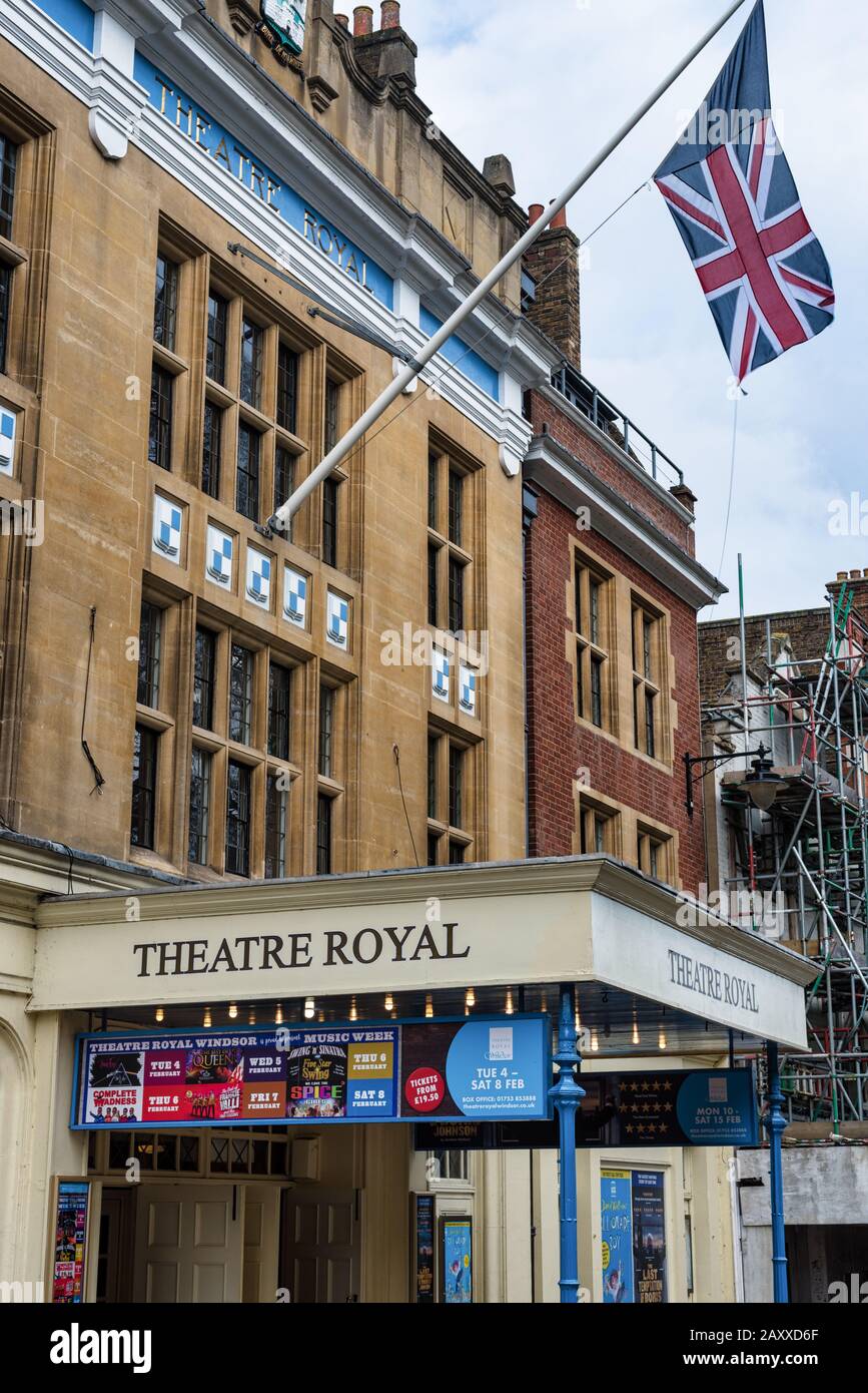 Windsor, UK- Feb 10, 2020: The Theatre Royal in the town of Windsor Stock Photo