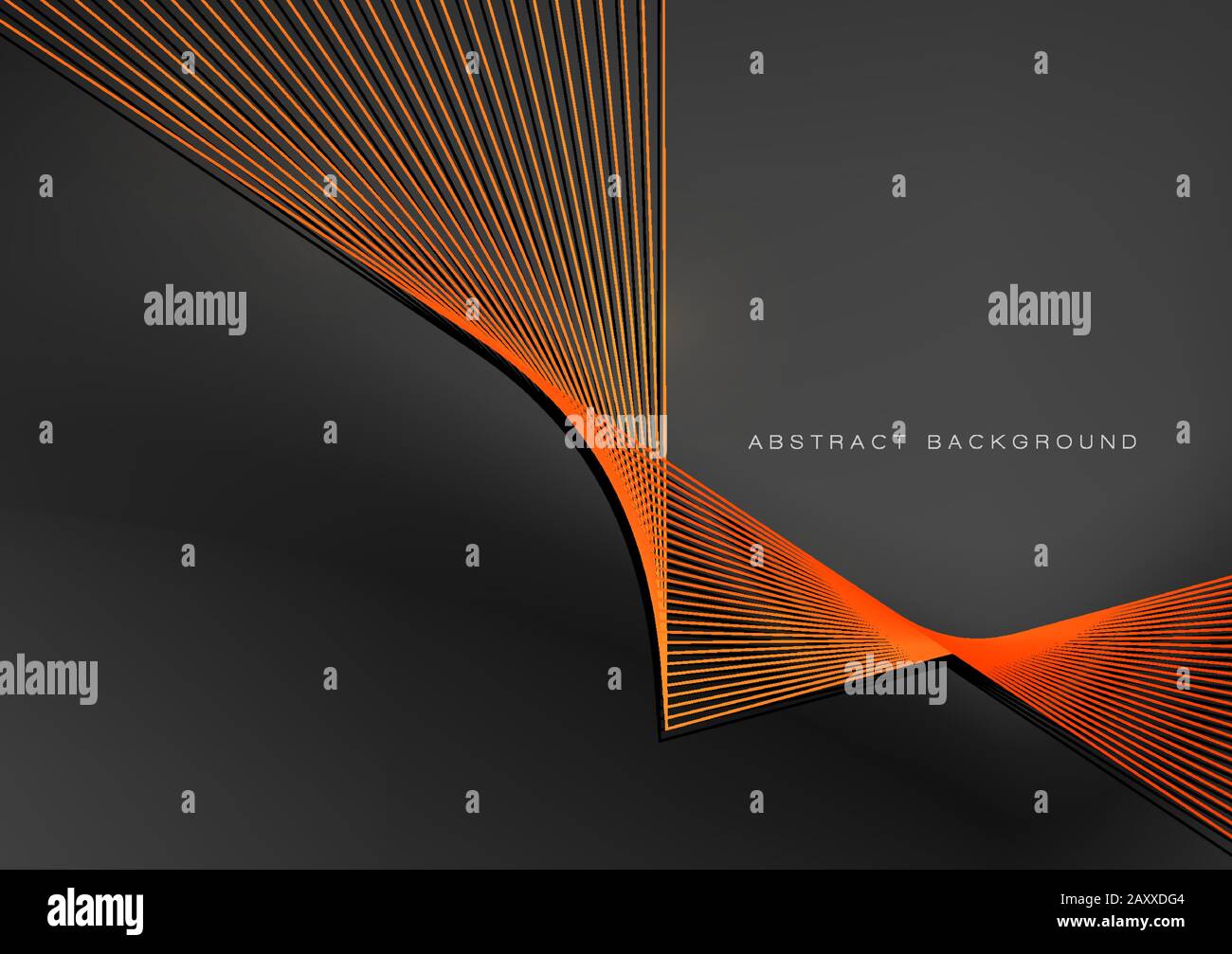 Abstract vector background, orange line for design brochure, website, flyer. Stock Vector
