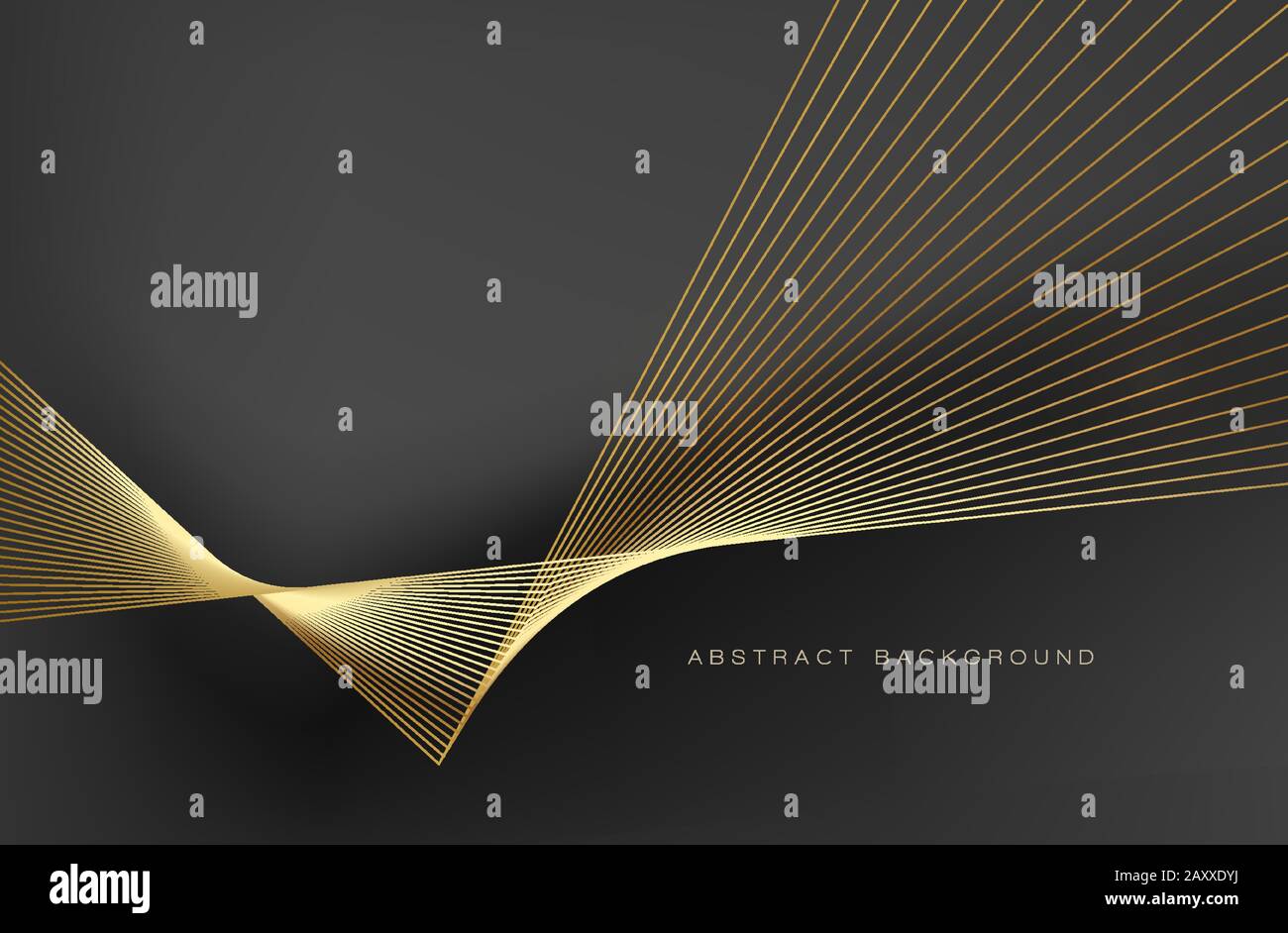 Abstract vector background, gold line for design brochure, website, flyer. Stock Vector