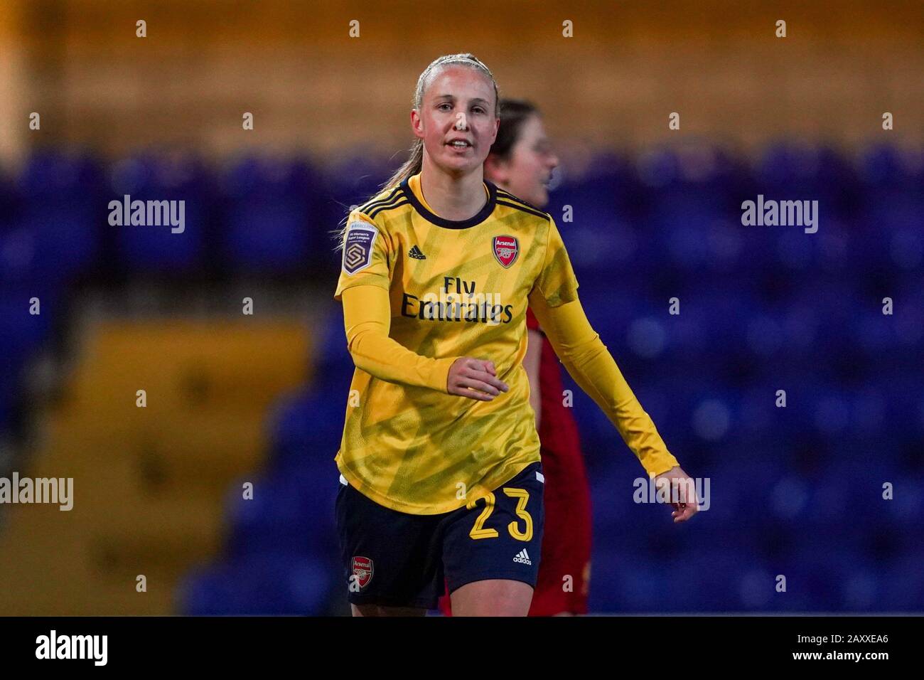 CHESTER. ENGLAND. FEB 13th: Beth Mead of Arsenal after a missed chance  during the Women’s Super League game between Liverpool Women and Arsenal Women at The Deva Stadium in Chester, England. (Photo by Daniela Porcelli/SPP) Stock Photo