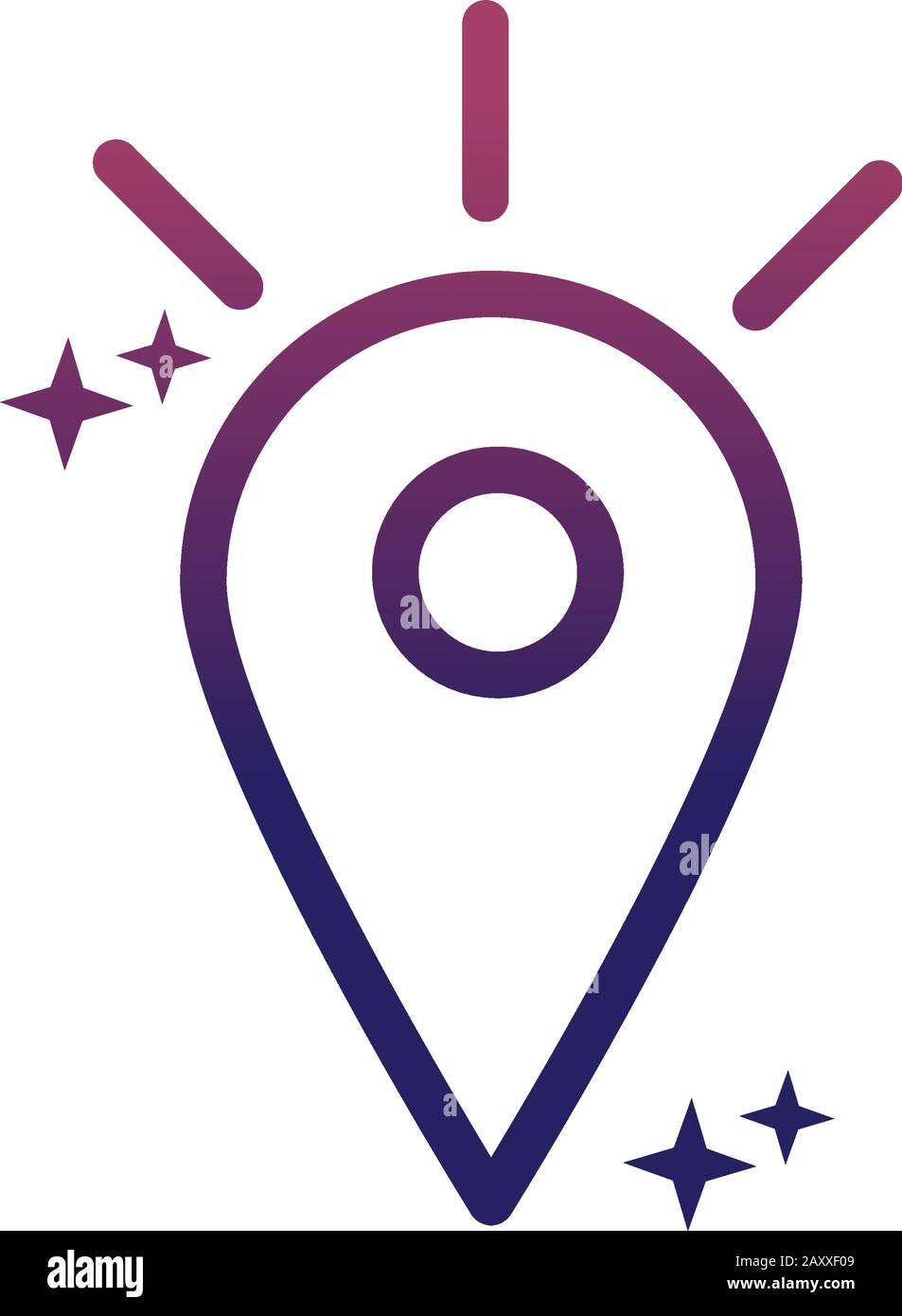 gps pointer location destination social media gradient style icon ...