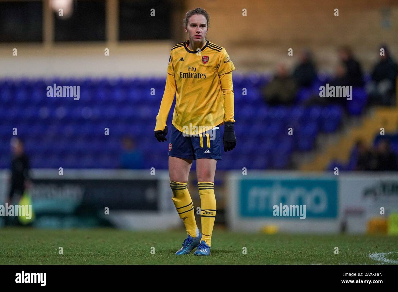 CHESTER. ENGLAND. FEB 13th: Vivianne Miedema of Arsenal in action  during the Women’s Super League game between Liverpool Women and Arsenal Women at The Deva Stadium in Chester, England. (Photo by Daniela Porcelli/SPP) Stock Photo