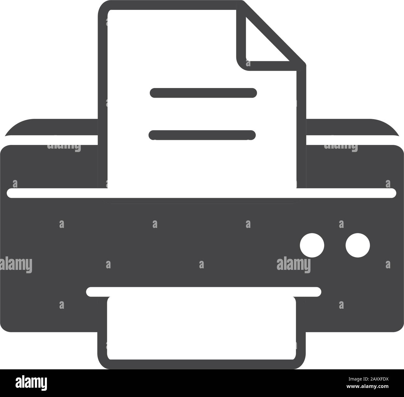 office equipment paper printer supply vector illustration silhouette on