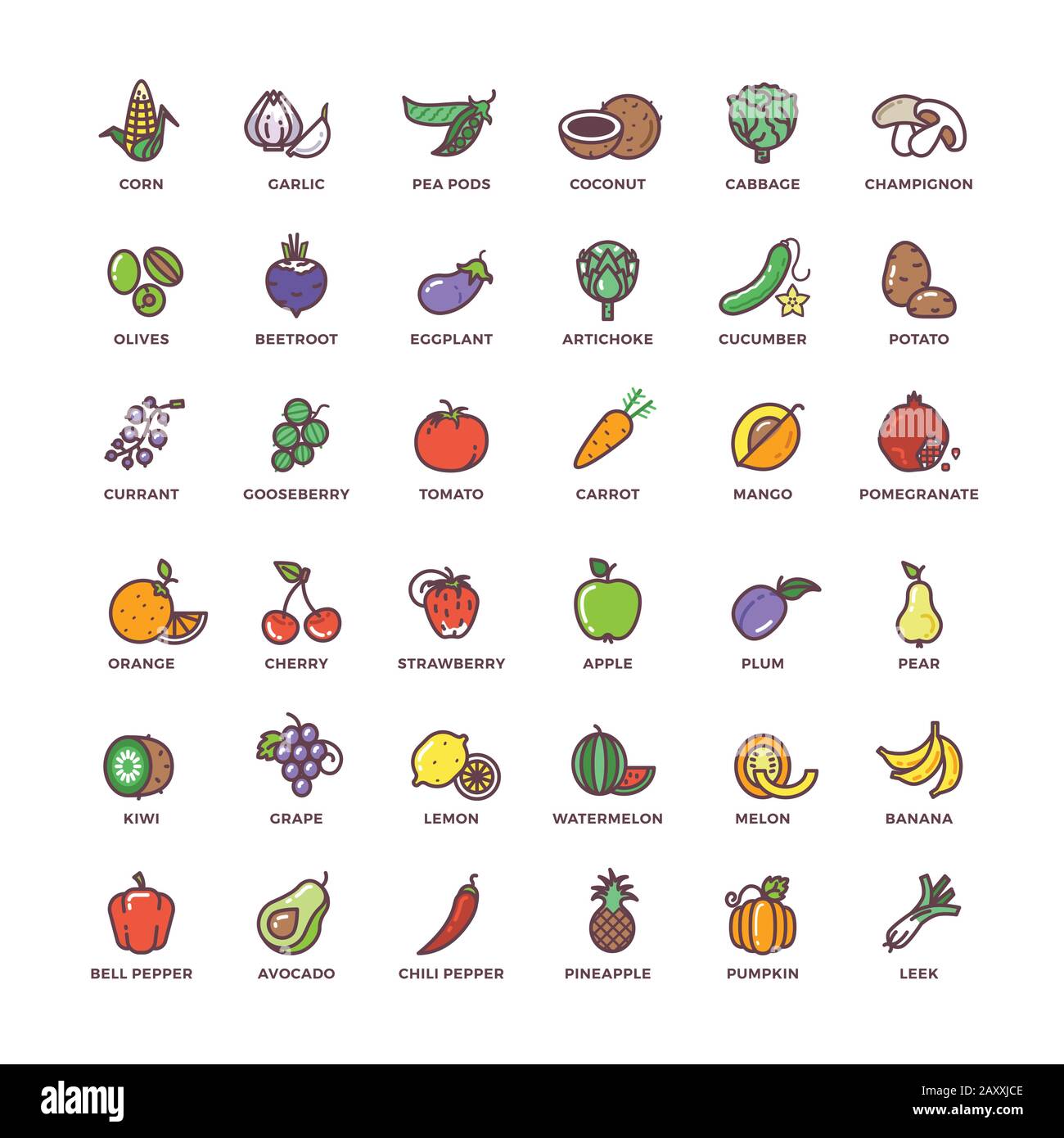 Food element Stock Vector Images - Alamy