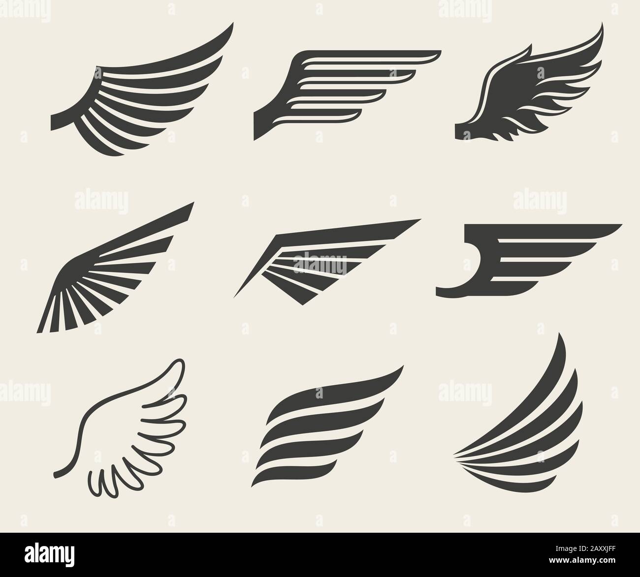 Wings frame vector vectors hi-res stock photography and images - Alamy