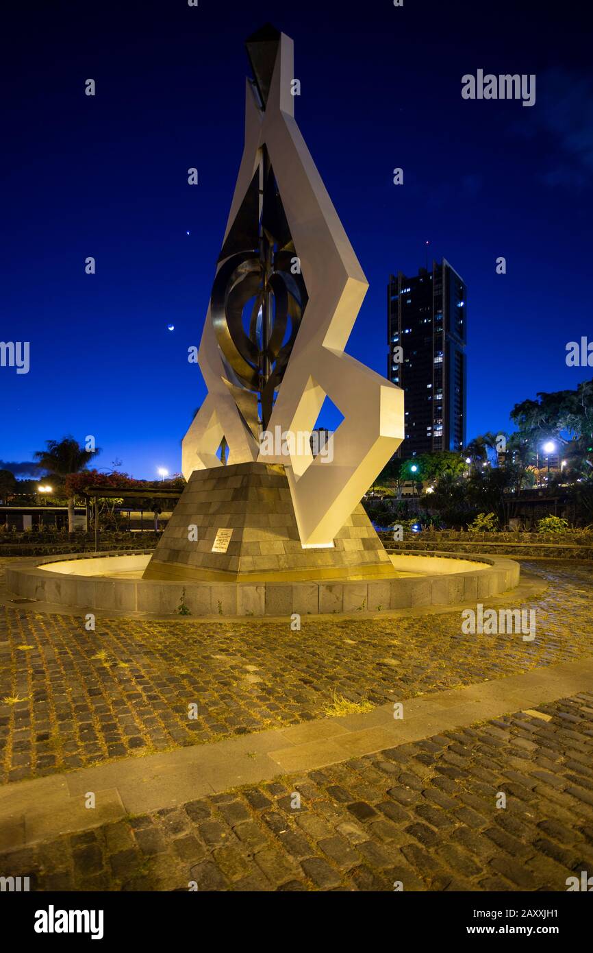 Sculpture at, Santa Cruz de Tenerife, Canary Islands Stock Photo
