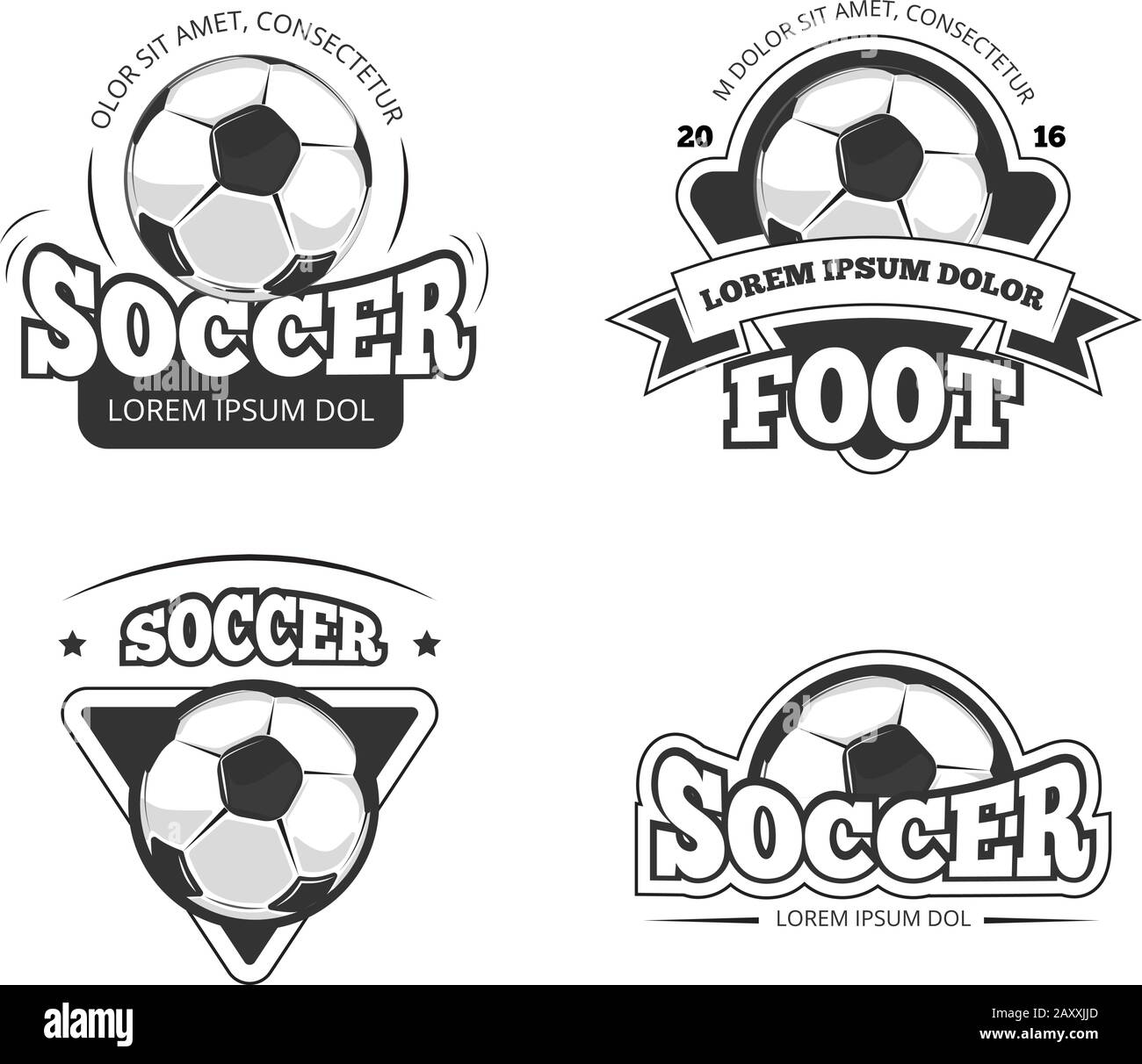 Soccer league club vector badges, labels. Soccer ball, and soccer label,  badge and emblem soccer club illustration Stock Vector Image & Art - Alamy