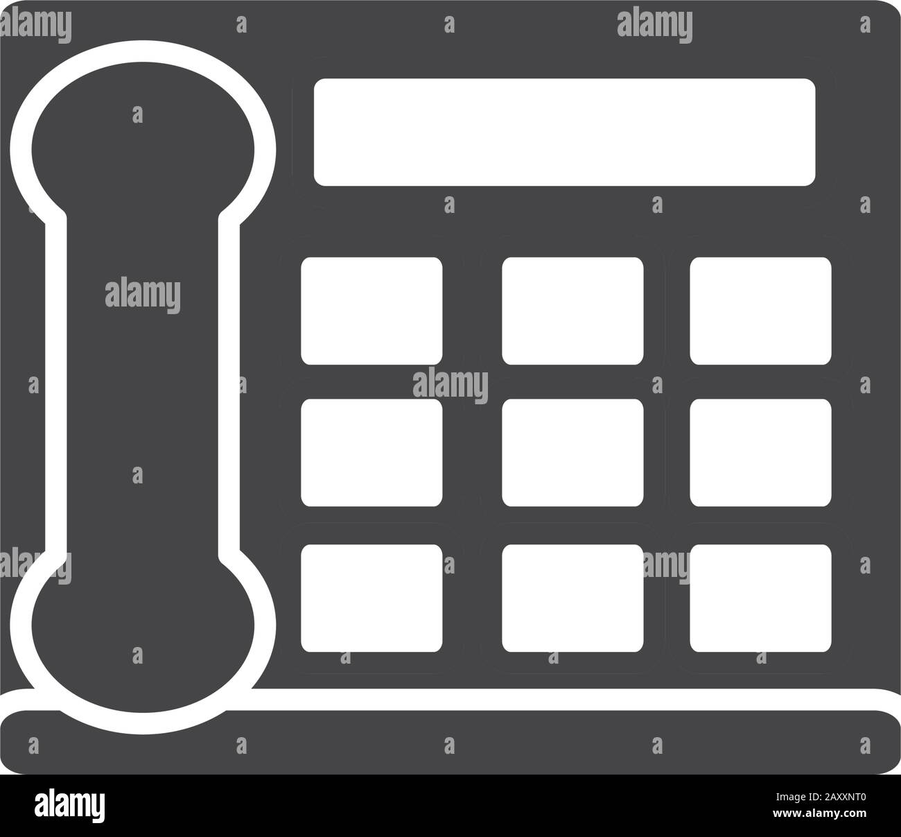 office telephone call supply vector illustration silhouette on