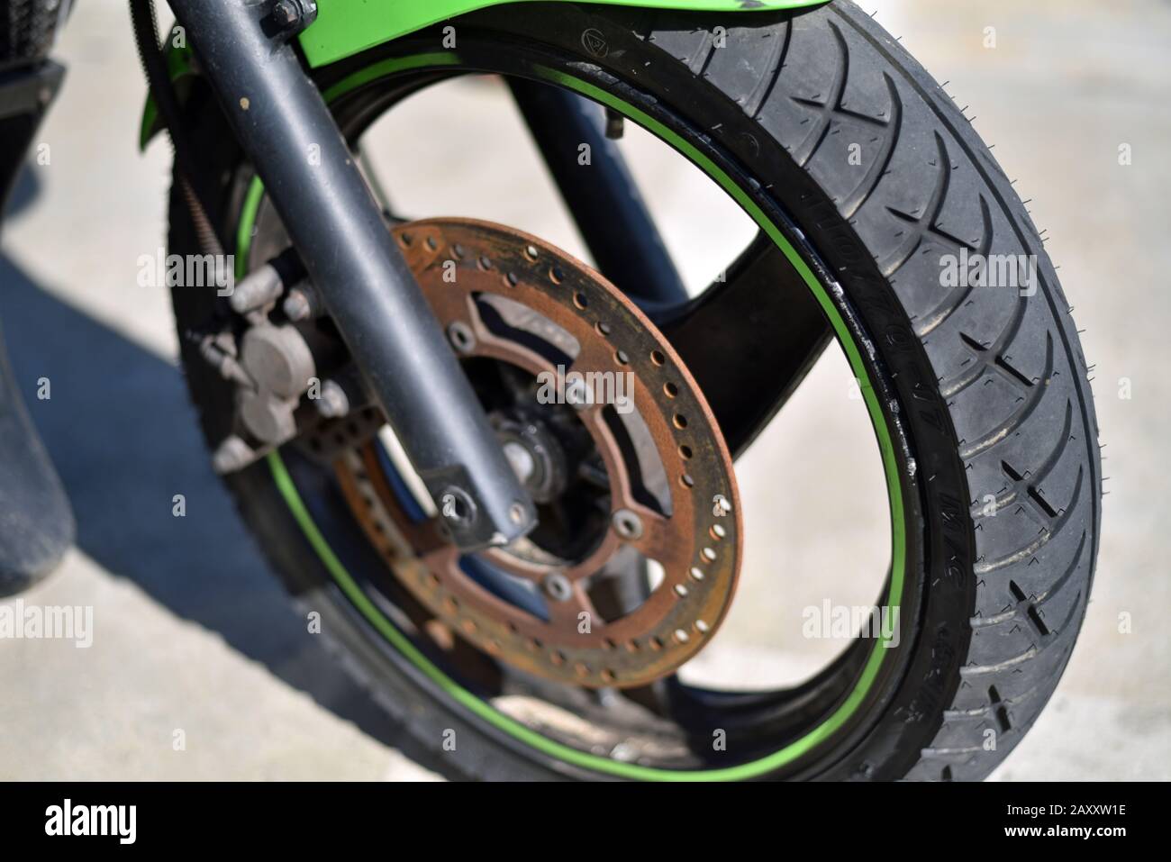 Motorcycle Wheel Stock Photo - Alamy