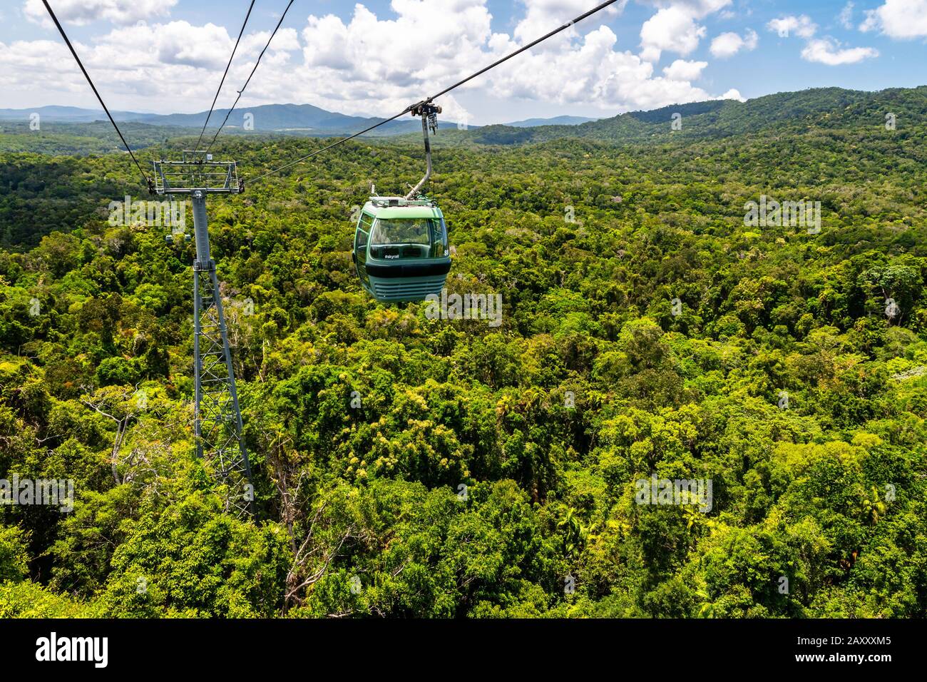 Top view of Australian rainforest in Kuranda Stock Photo