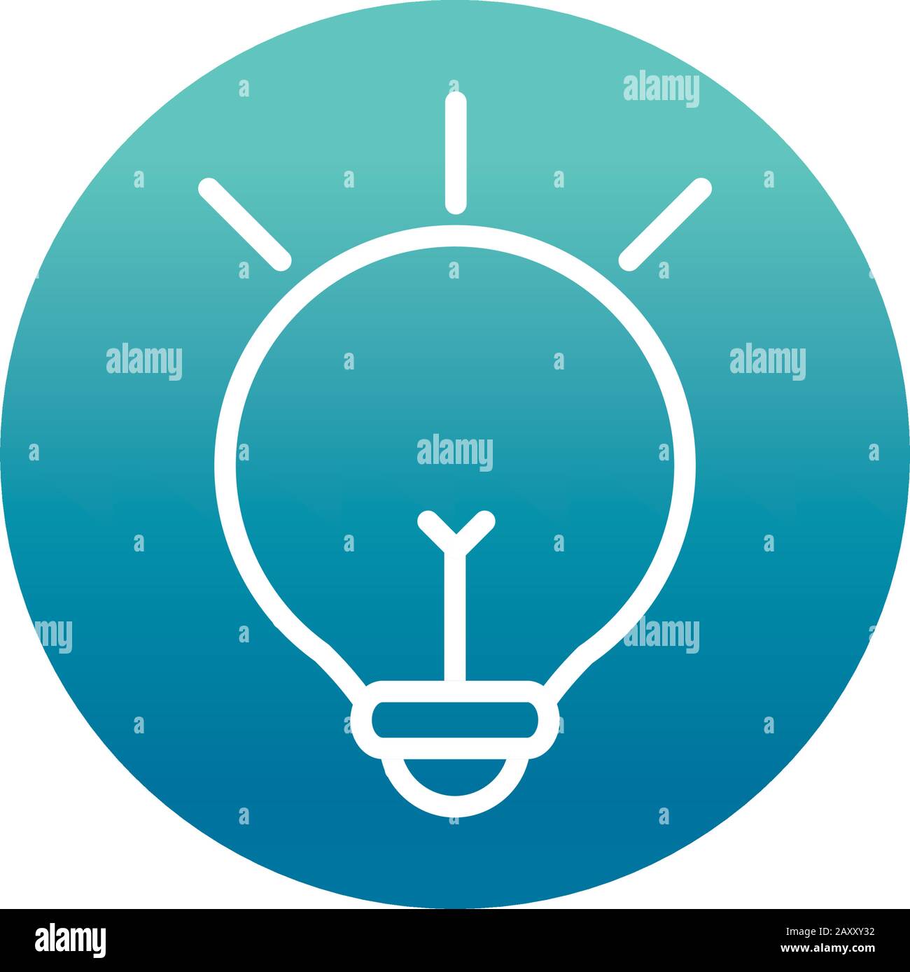 office light bulb idea creativity vector illustration block gradient style icon Stock Vector