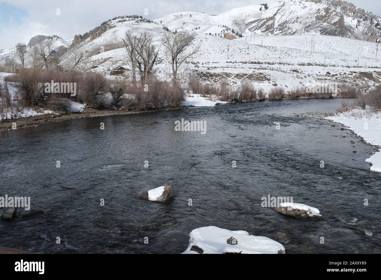 Salmon River, Idaho, winter Stock Photo Alamy