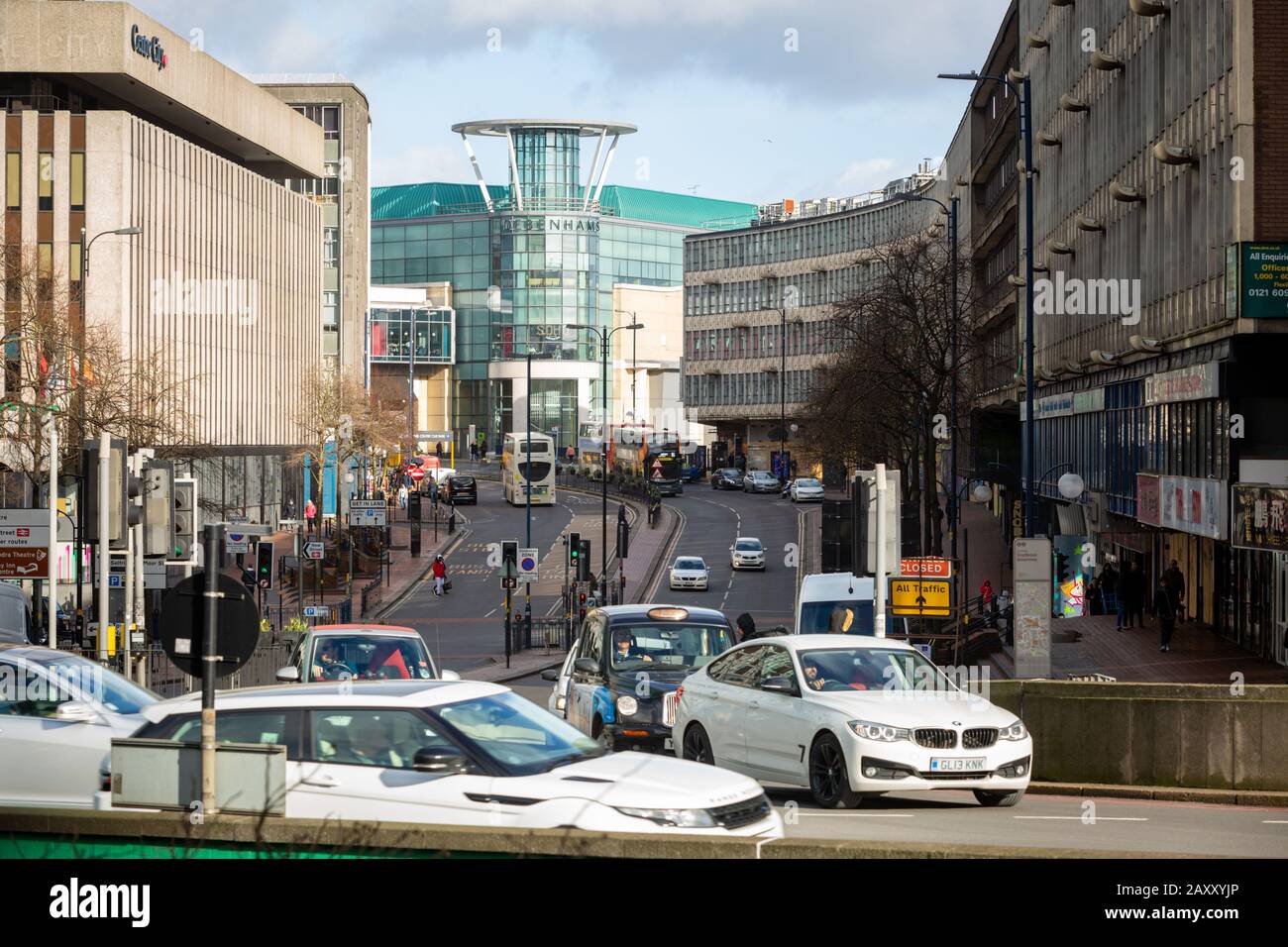 Traffic on Smallbrook Queensway, Birmingham, UK Stock Photo - Alamy