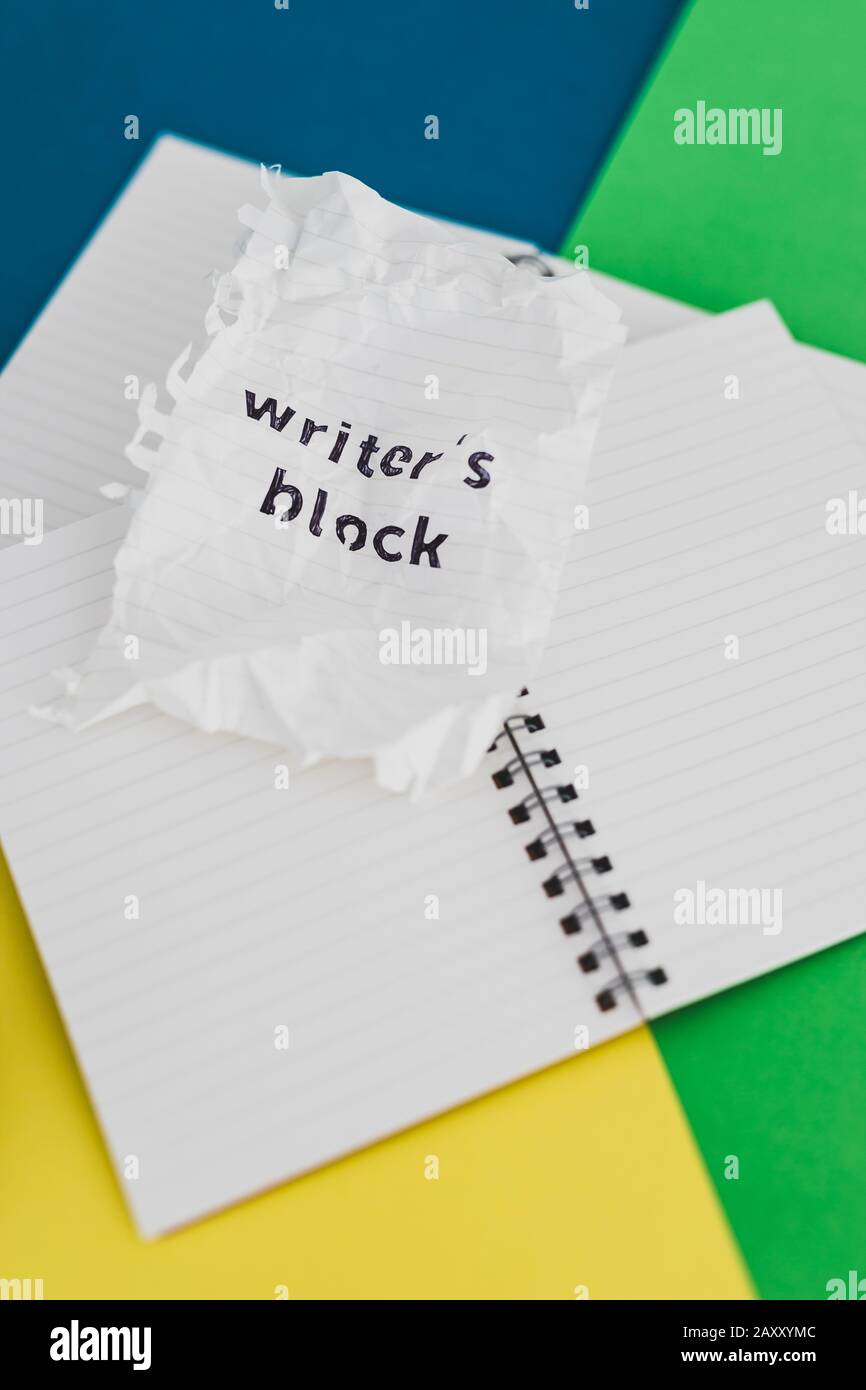 creative block or lack of inspiration conceptual still-life, piece of ...