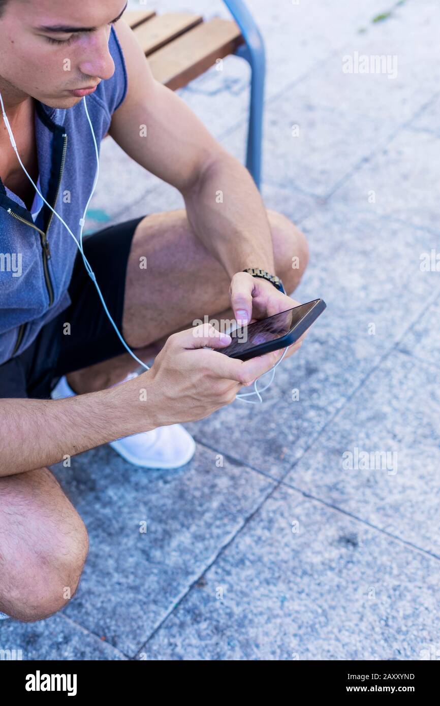 Running man with a smart watch.. Close up Stock Photo - Alamy