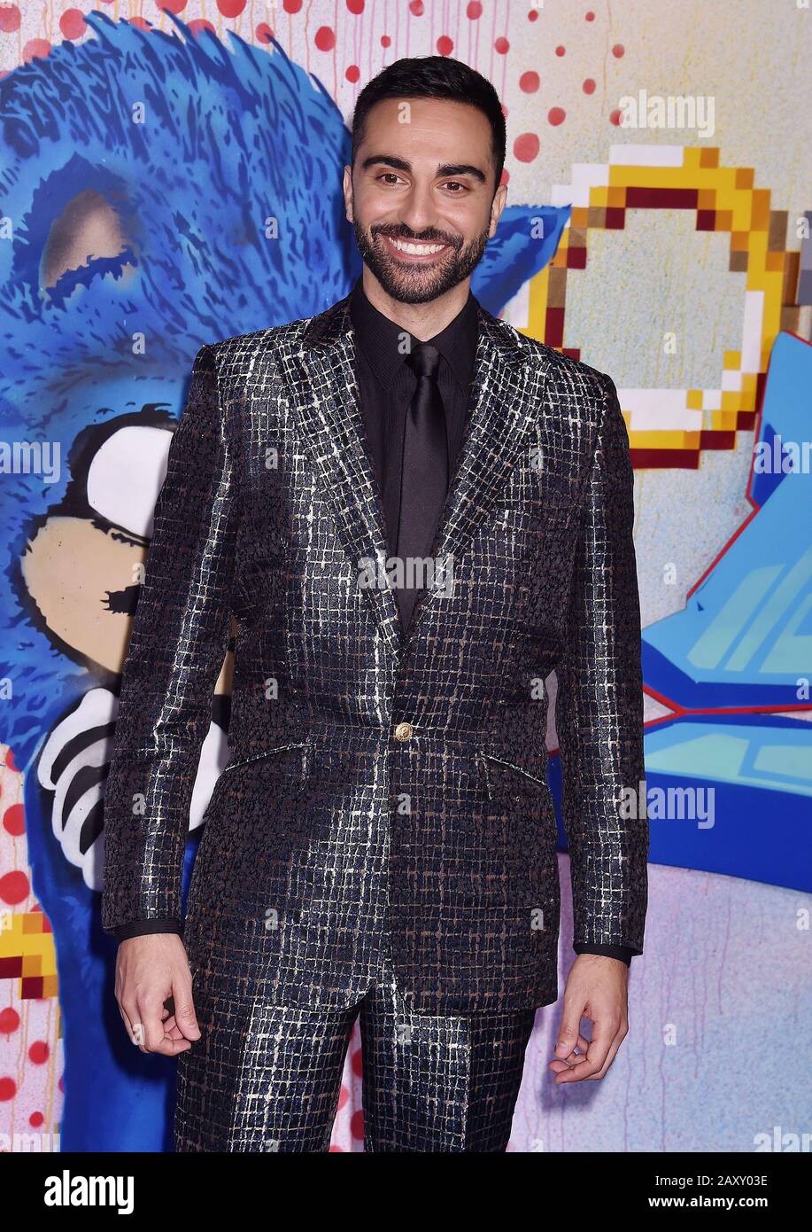 WESTWOOD, CA - FEBRUARY 12: Lee Majdoub attends the LA special screening of Paramount's "Sonic