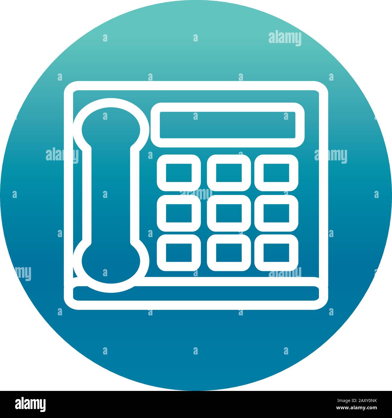 office telephone call supply vector illustration block