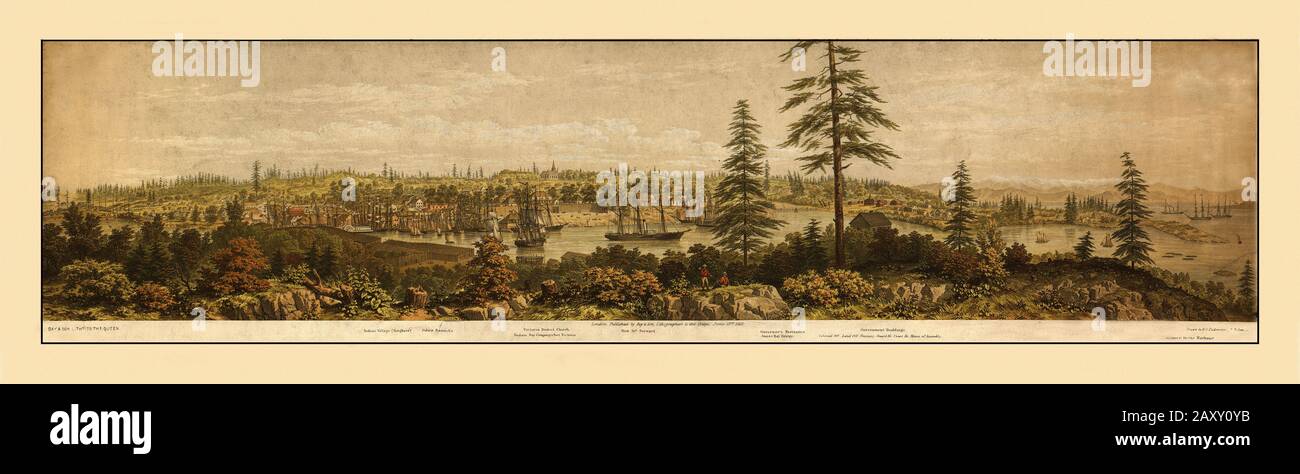 Victoria British Columbia 1860 Stock Photo