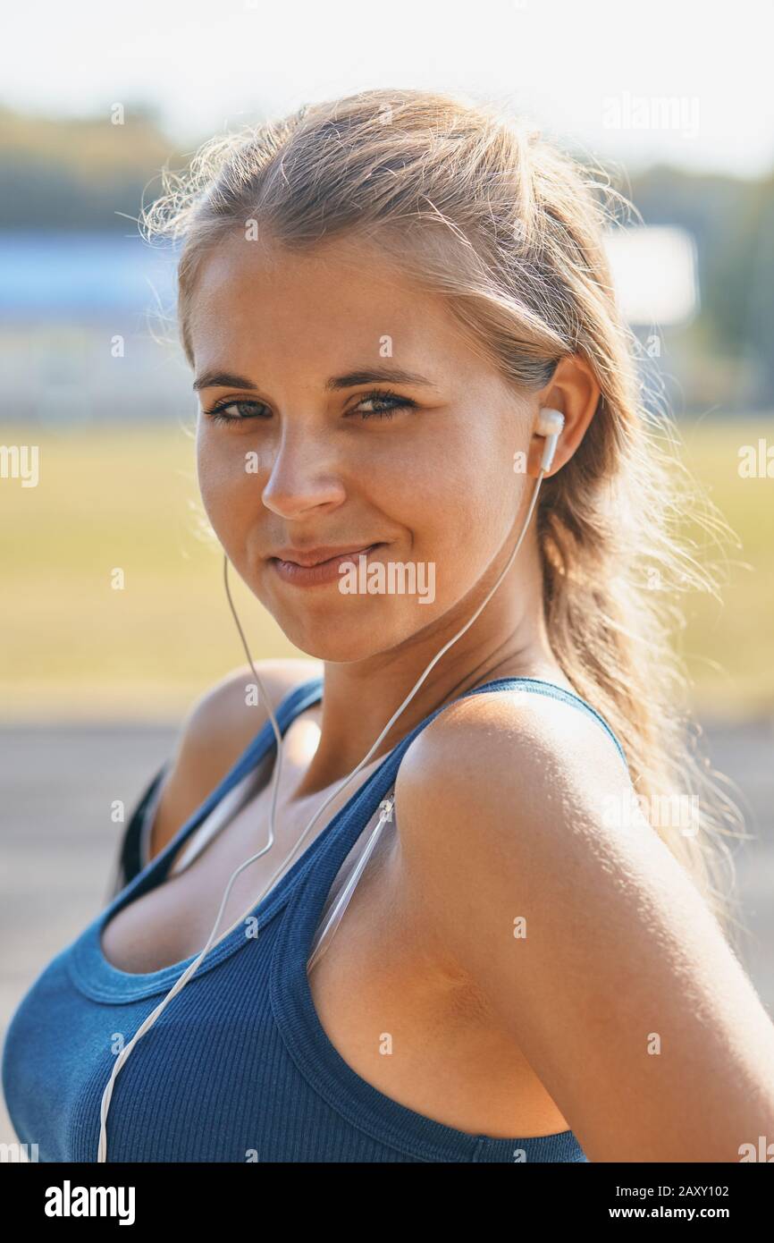 Beautiful young woman who smile Stock Photo