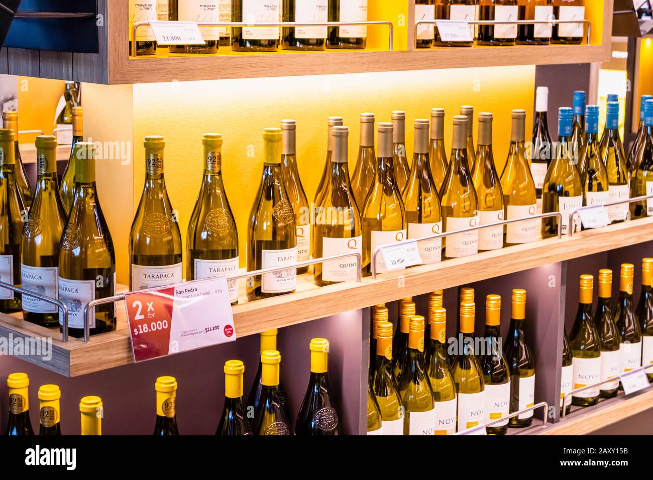 Duty free wine sales at Santiago de Chile Airport (Arturo Merino Benítez International Airport