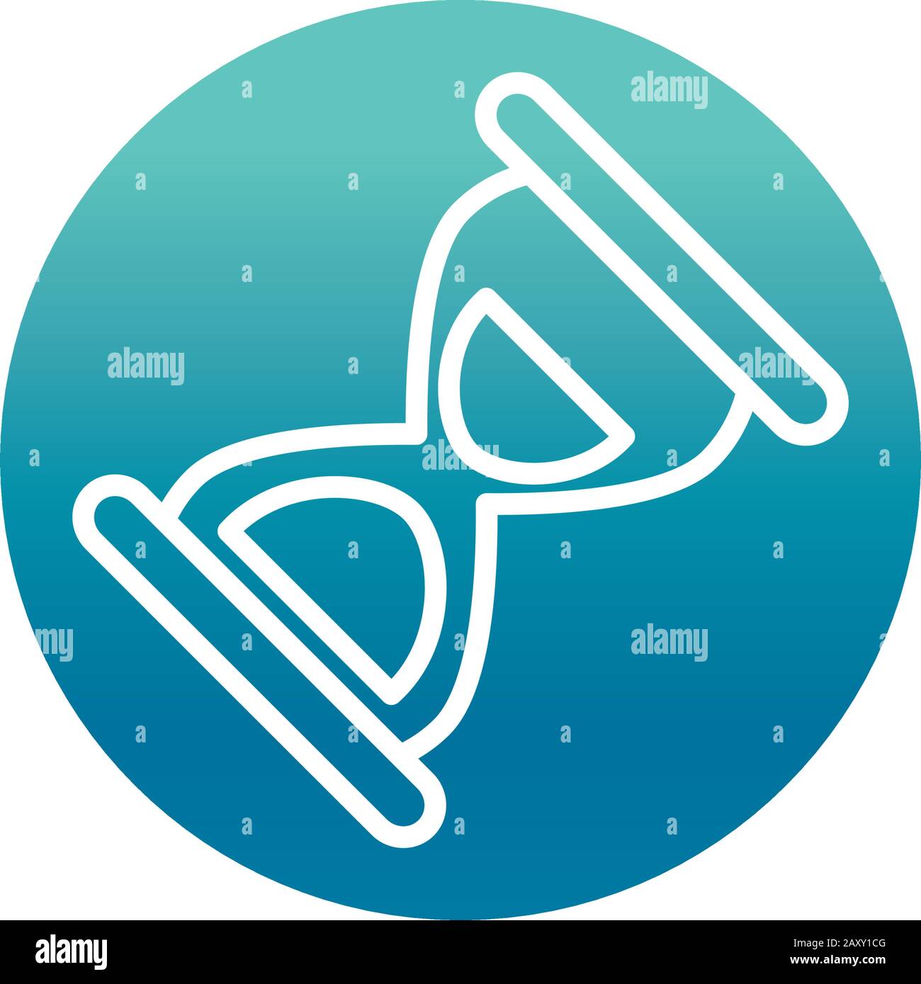 office hourglass clock time business supply vector illustration block ...