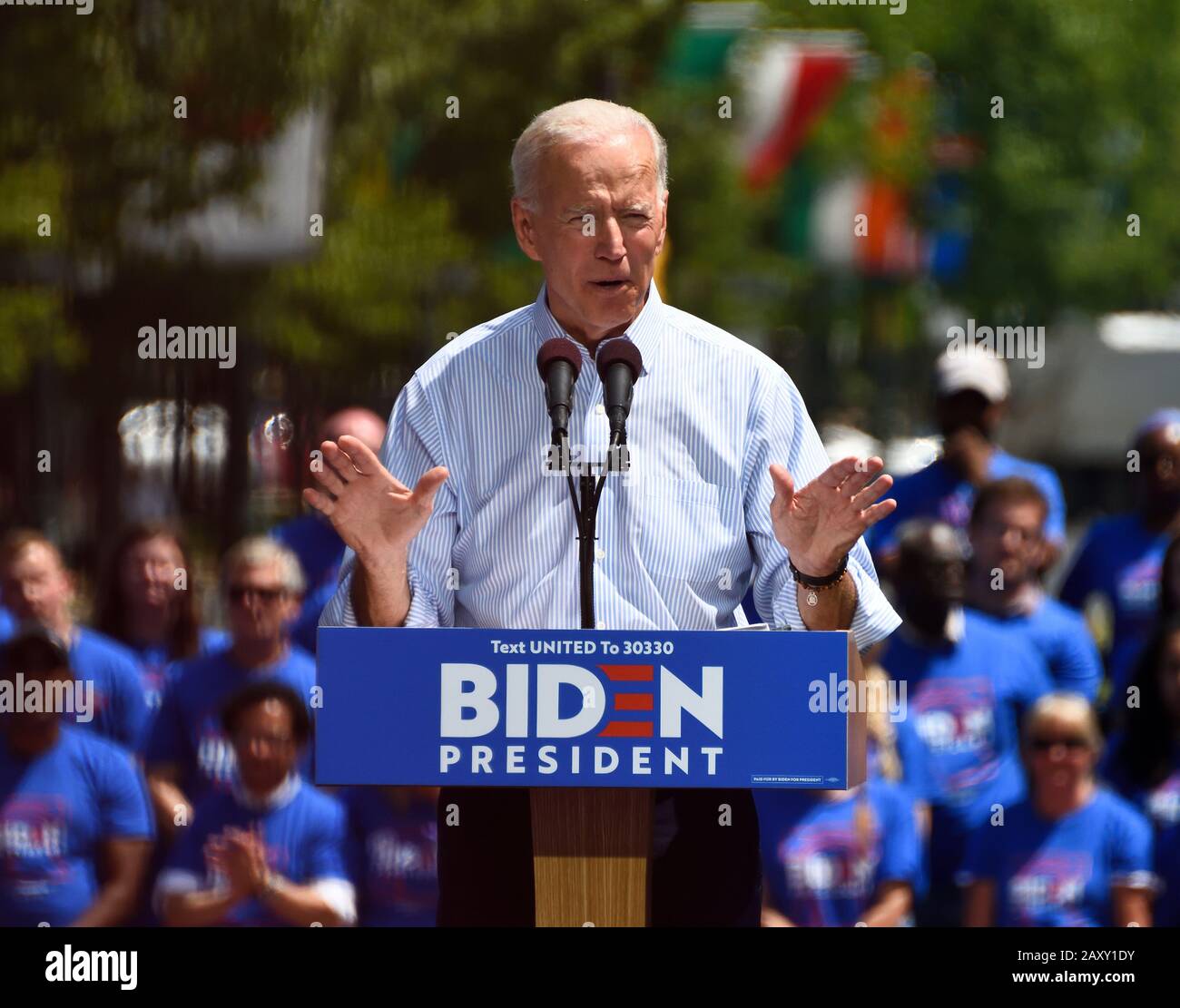 Biden Pa Rally PHILADELPHIA, PA, USA - MAY 18, 2019: Joe Biden Attends Joe Biden's ...