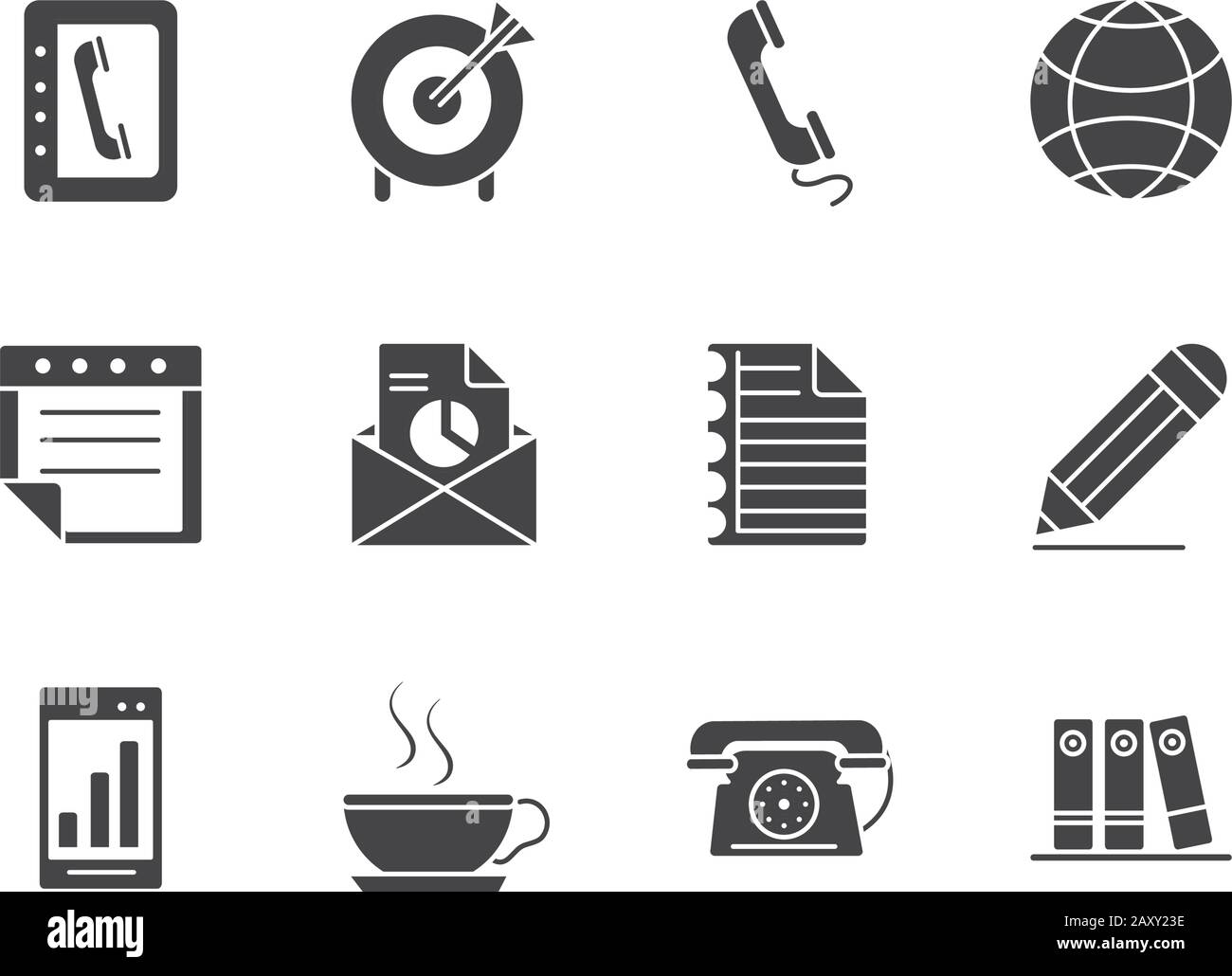 office supply equipment stationery icon set vector illustration ...