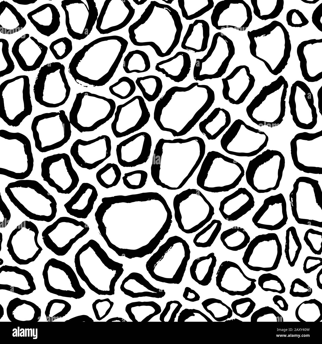Ink grunge seamless black and white pattern. Vector illustration Stock ...