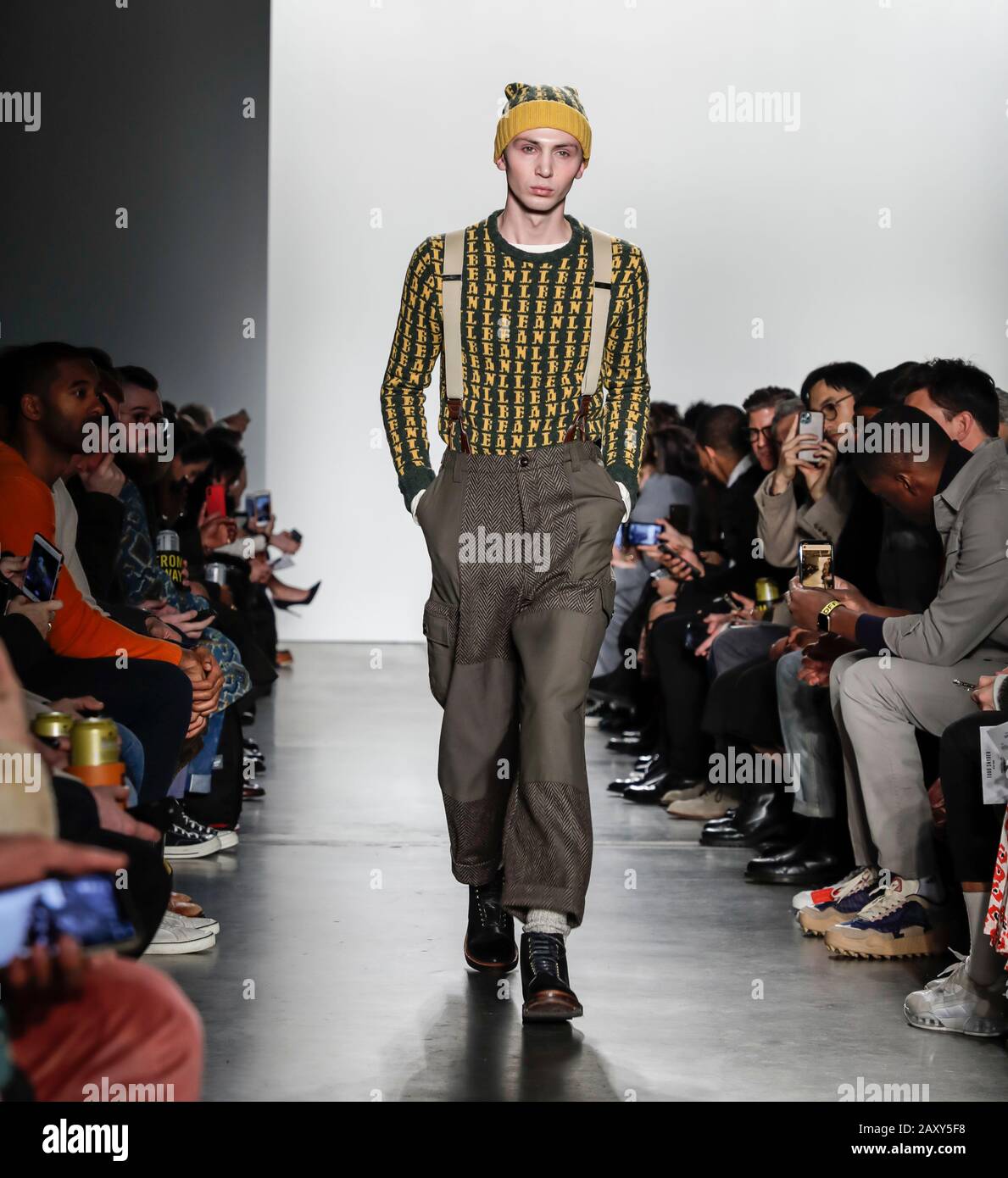 New York Ny Usa February 5 2020 A Model Walks Runway For The Todd Snyder Fall Winter 2020 Collection During New York Fashion Week Men S At Pier Stock Photo Alamy