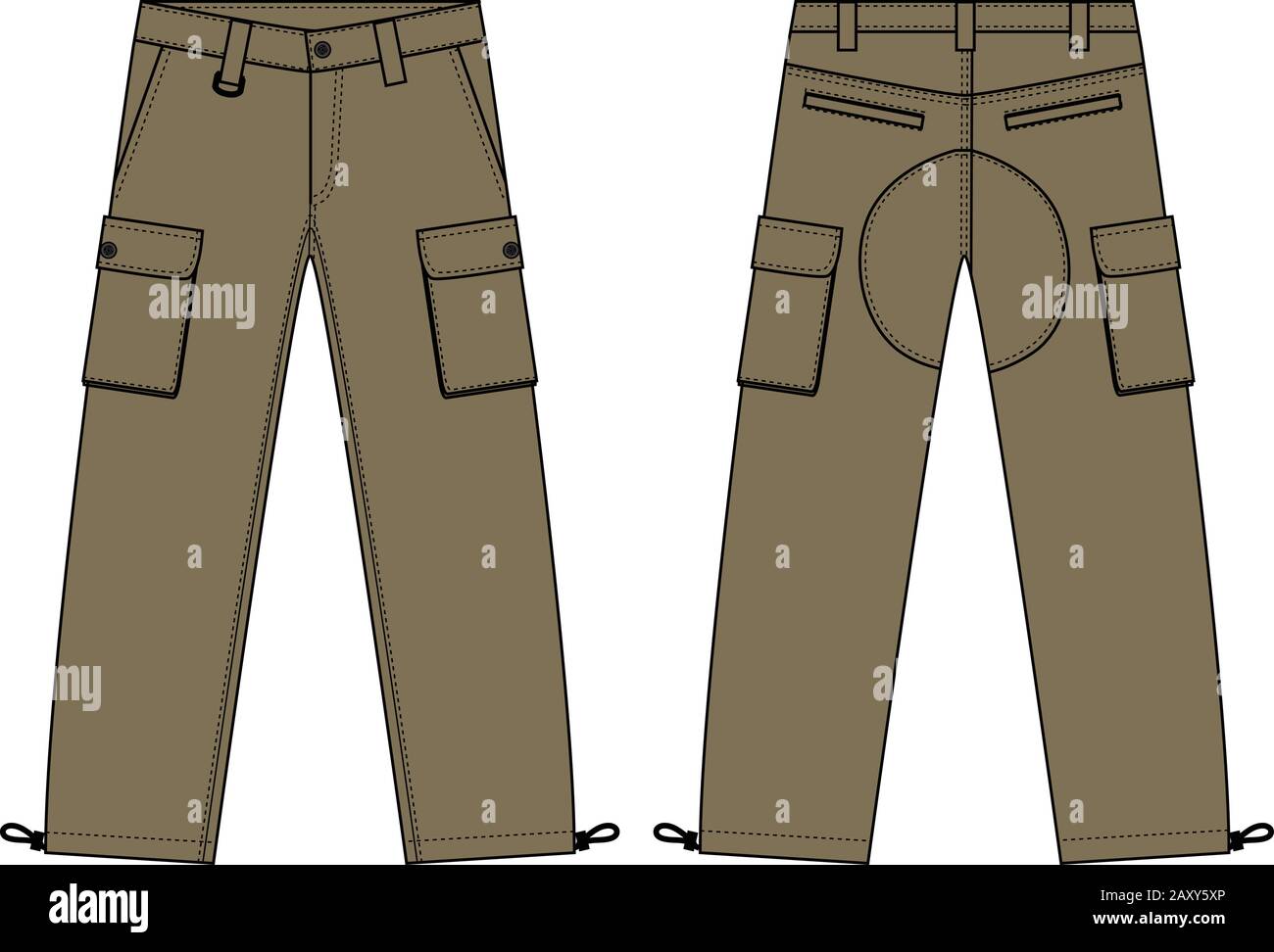 Vector illustration of men's cargo pants Stock Vector Image & Art - Alamy