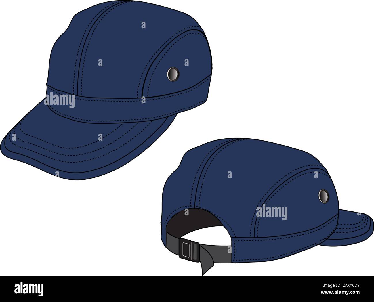 Vector Illustration of baseball cap (headgear) Stock Vector