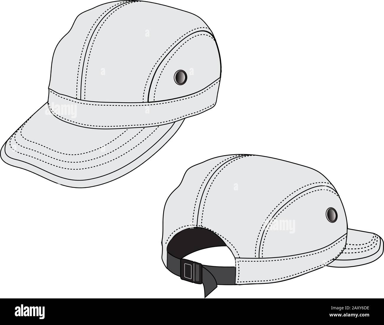 Vector Illustration of baseball cap (headgear) Stock Vector