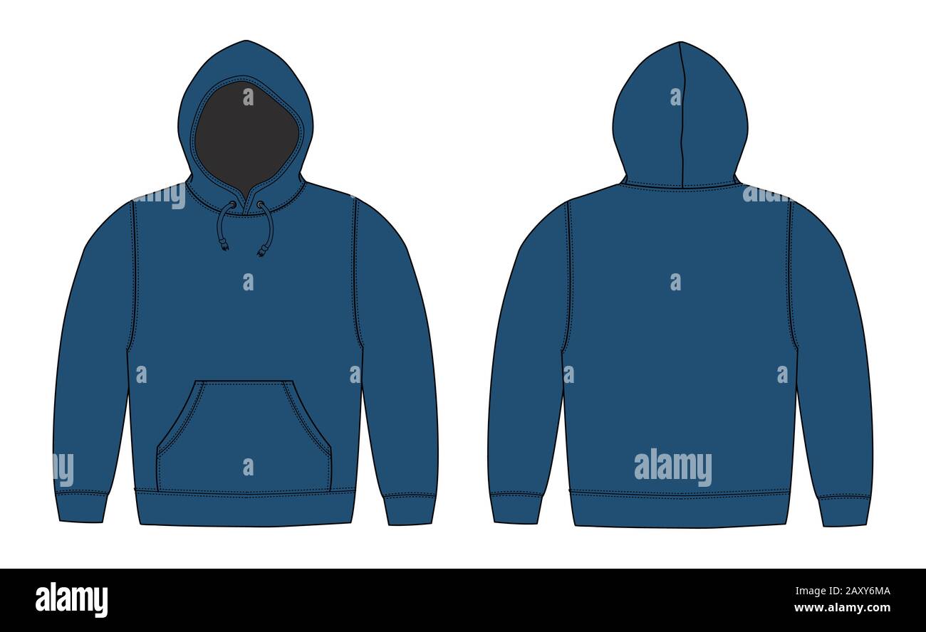 Vector template illustration of hoodie (hooded sweatshirt Stock Vector Vector template illustration of hoodie (hooded sweatshirt Stock Vector