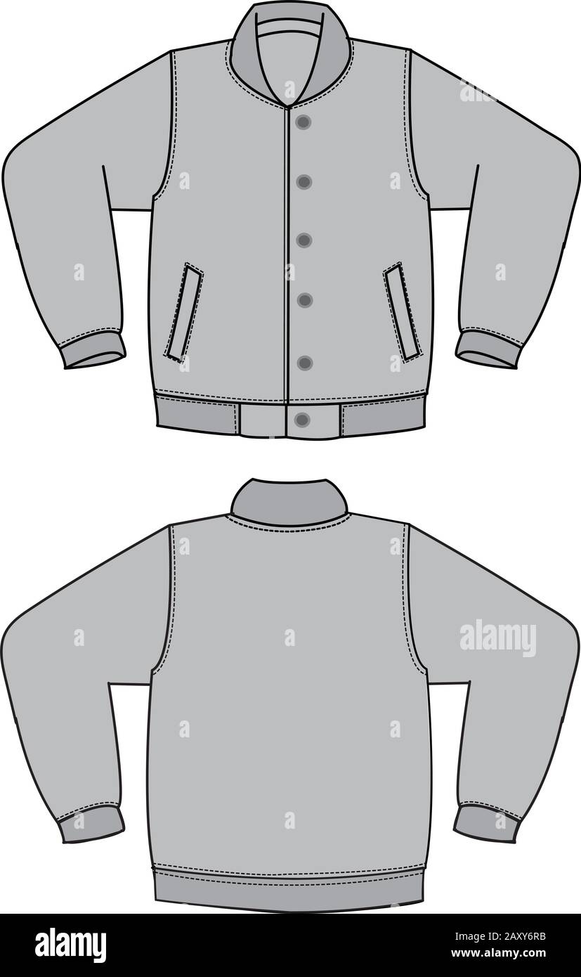 Download Vector Template Illustration Of Varsity Jacket Stock Vector Image Art Alamy