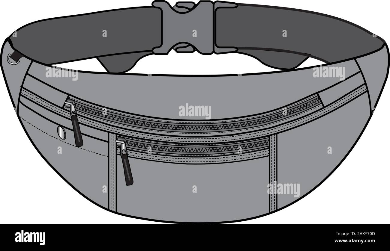 Illustration of fanny pack (waist pouch Stock Vector Image & Art Alamy