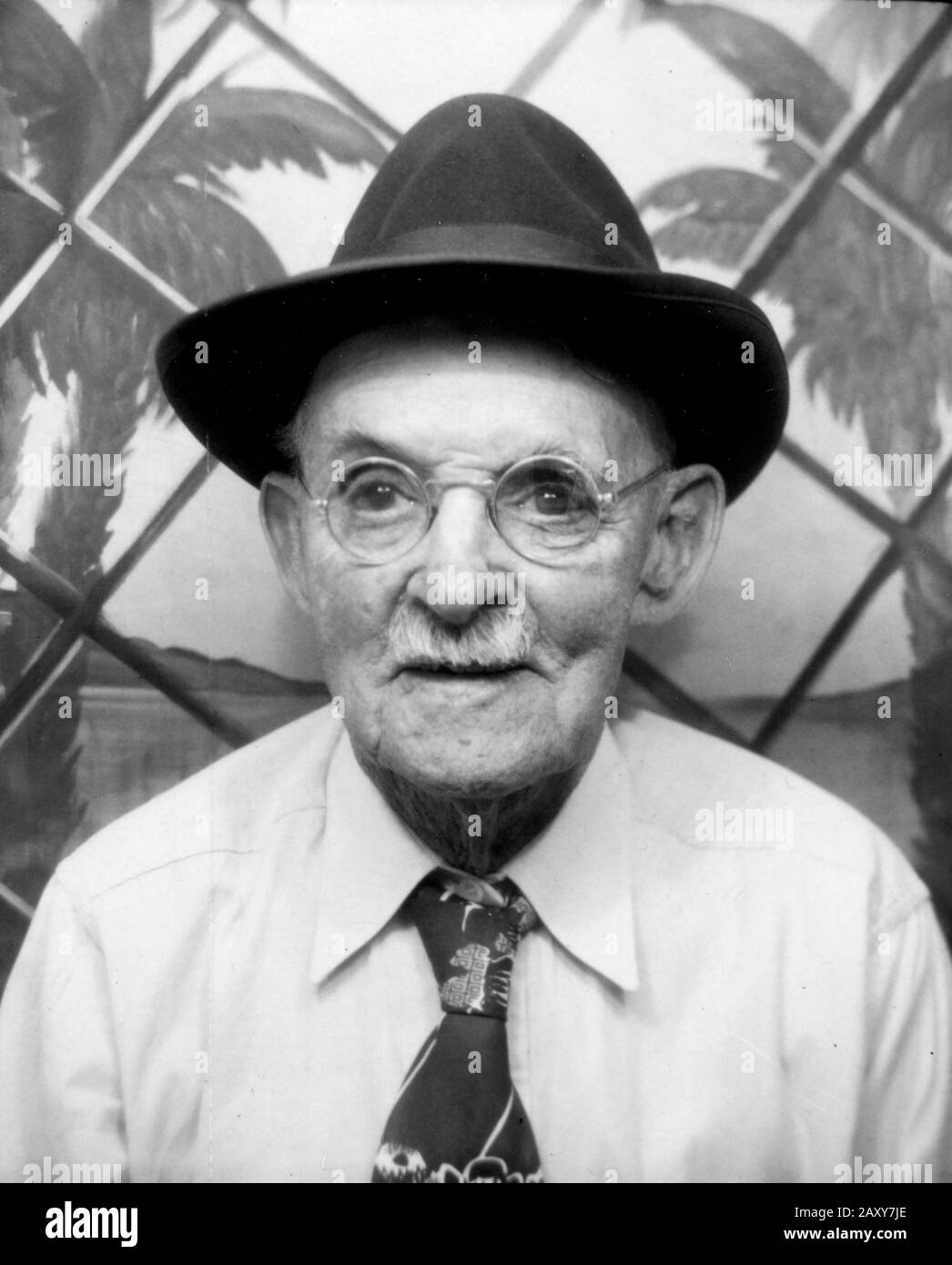 Photo booth portrait of grandpa, ca. 1940. Stock Photo