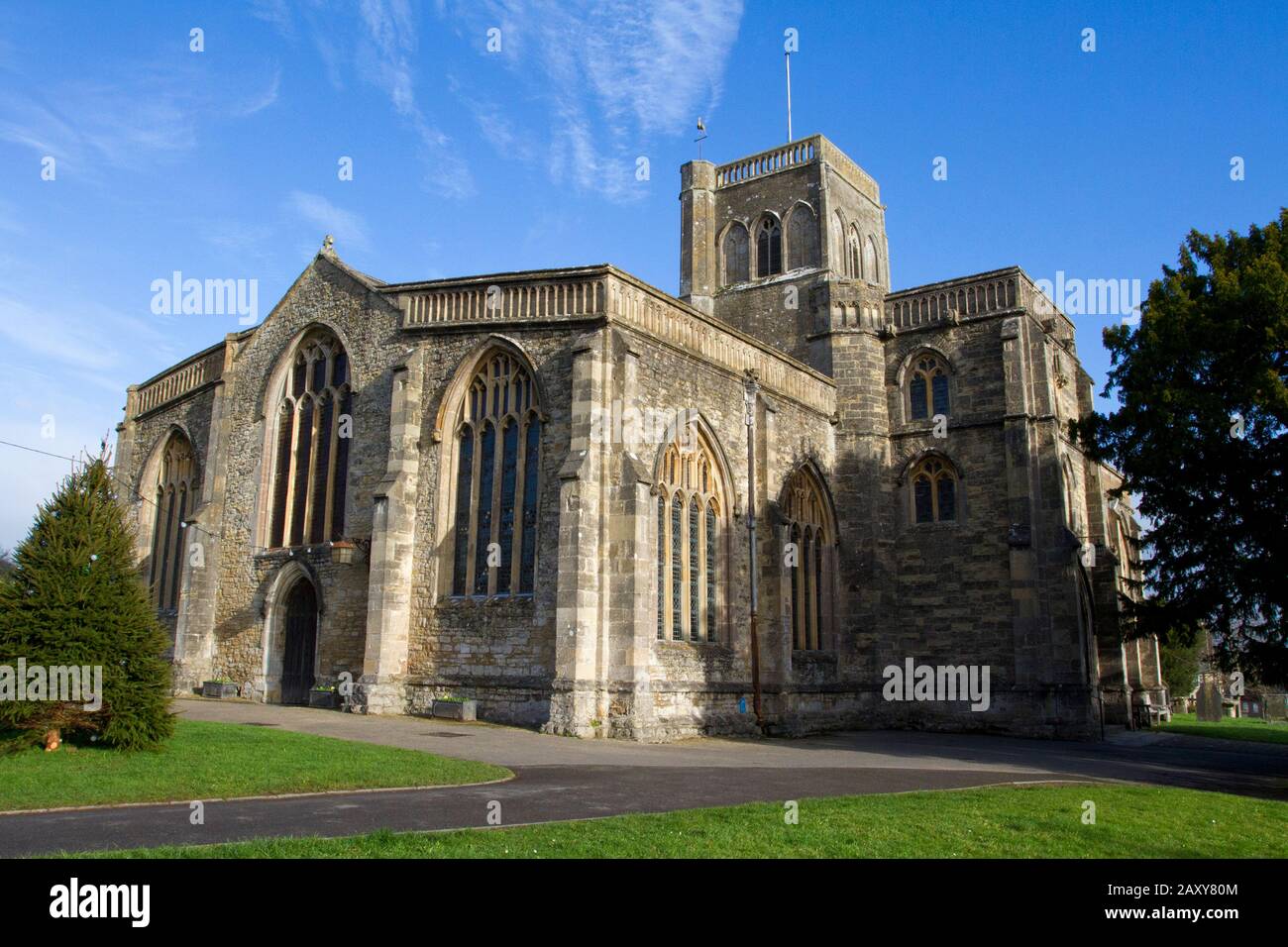 The Church of St Mary in Wedmore, Somerset, England Stock Photo Alamy