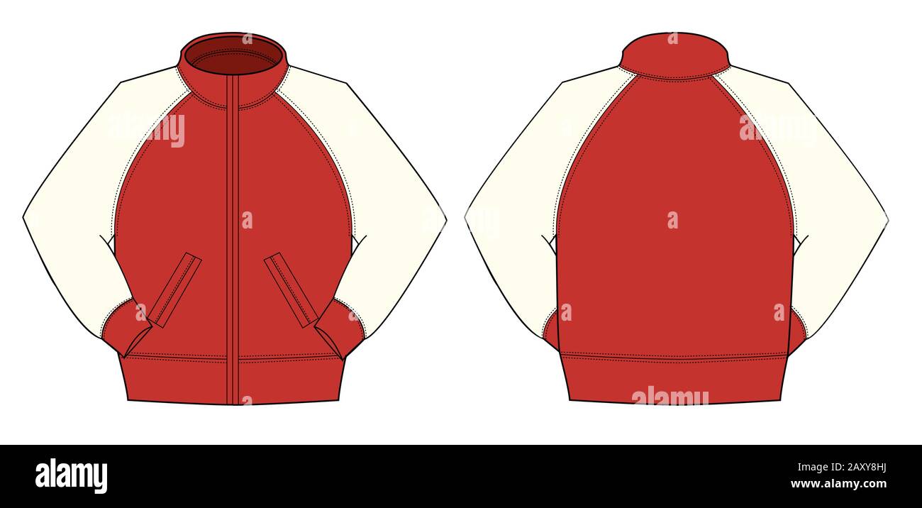 Vector template illustration of jumper / training wear Stock Vector ...