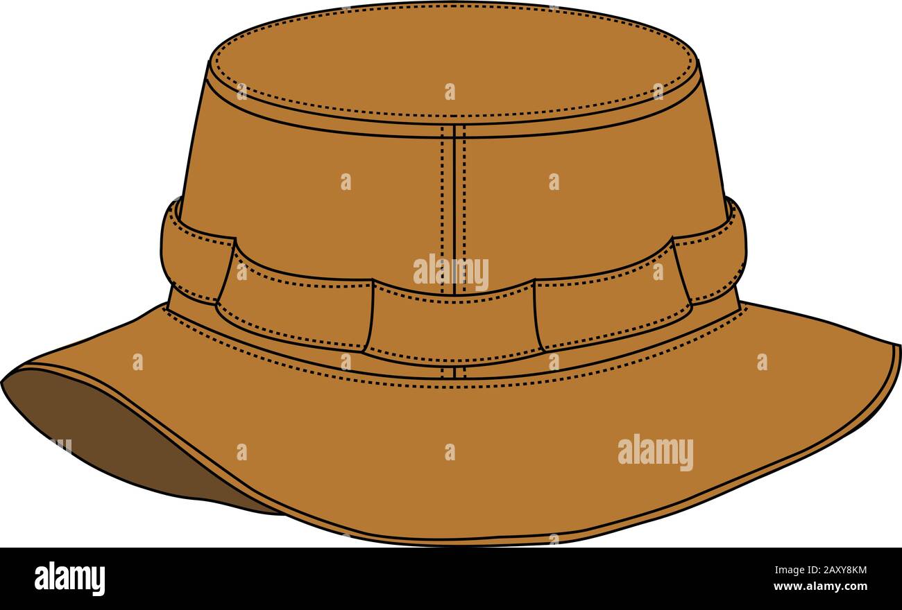 Vector illustration of Safari Hat Stock Vector Image &amp; Art - Alamy