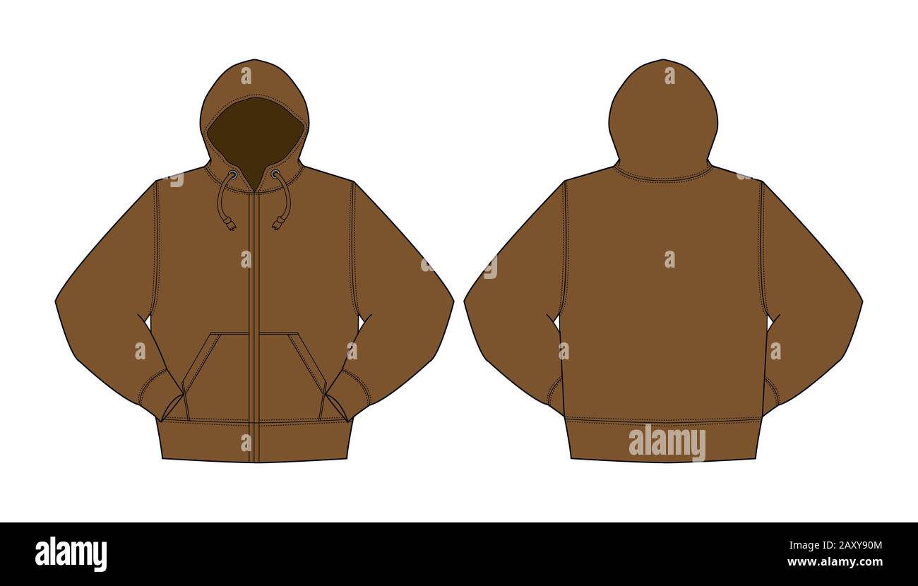 Hoodie Vector Zipper Hoodie Mockup Streetwear Oversized Zip Hoodie