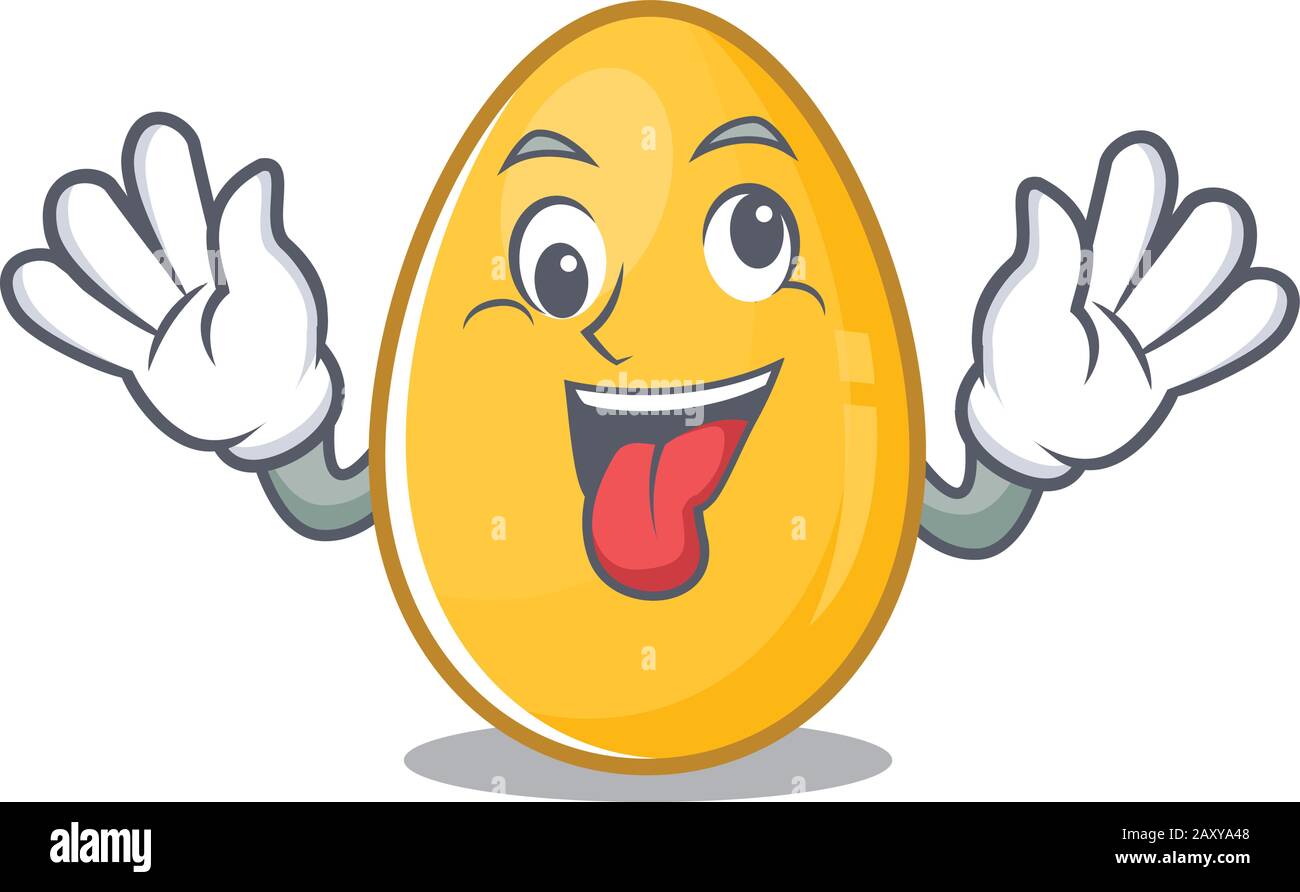 Cute sneaky golden egg Cartoon character with a crazy face Stock Vector  Image & Art - Alamy