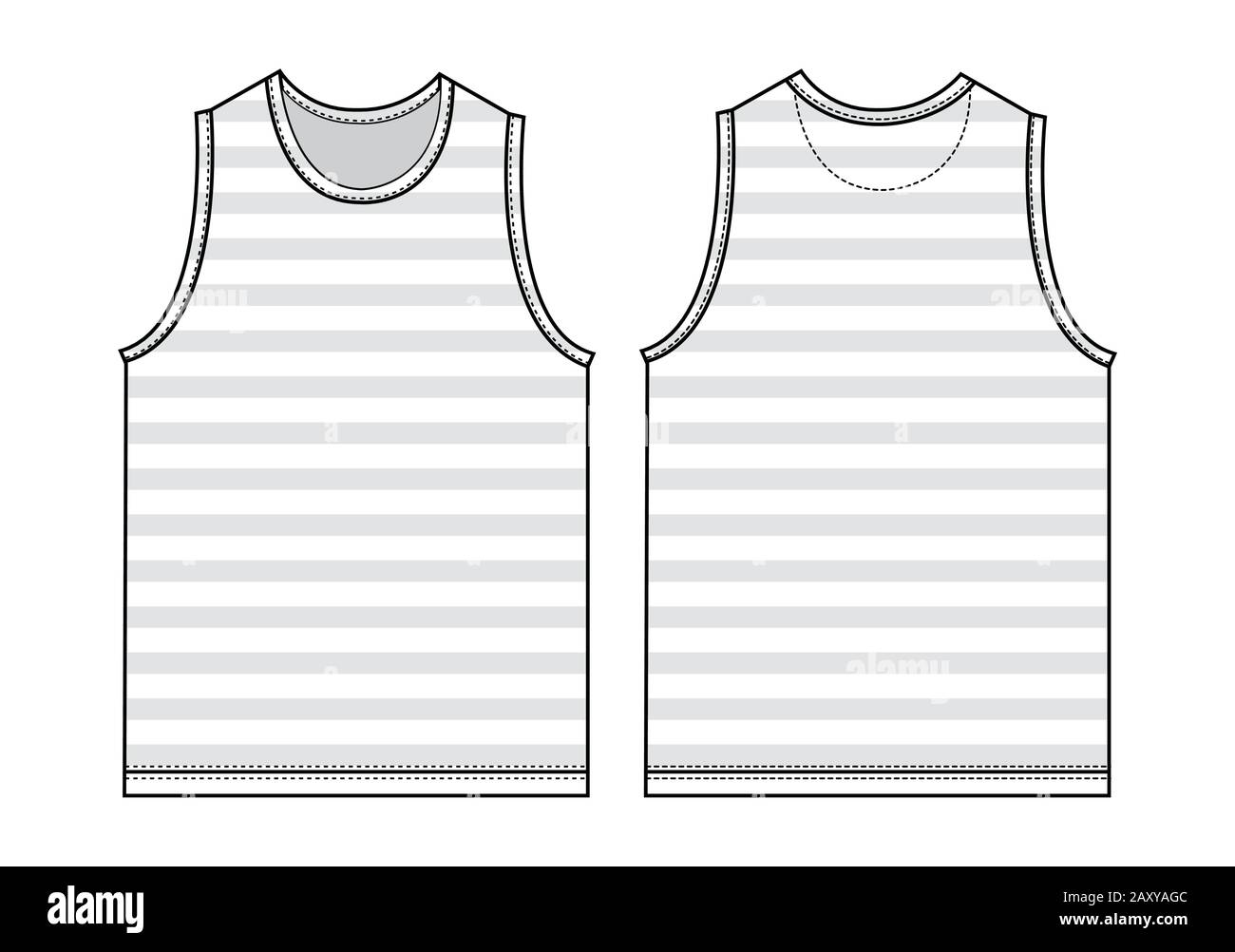 Tank top, sleeveless shirt template illustration Vector Image & - Alamy